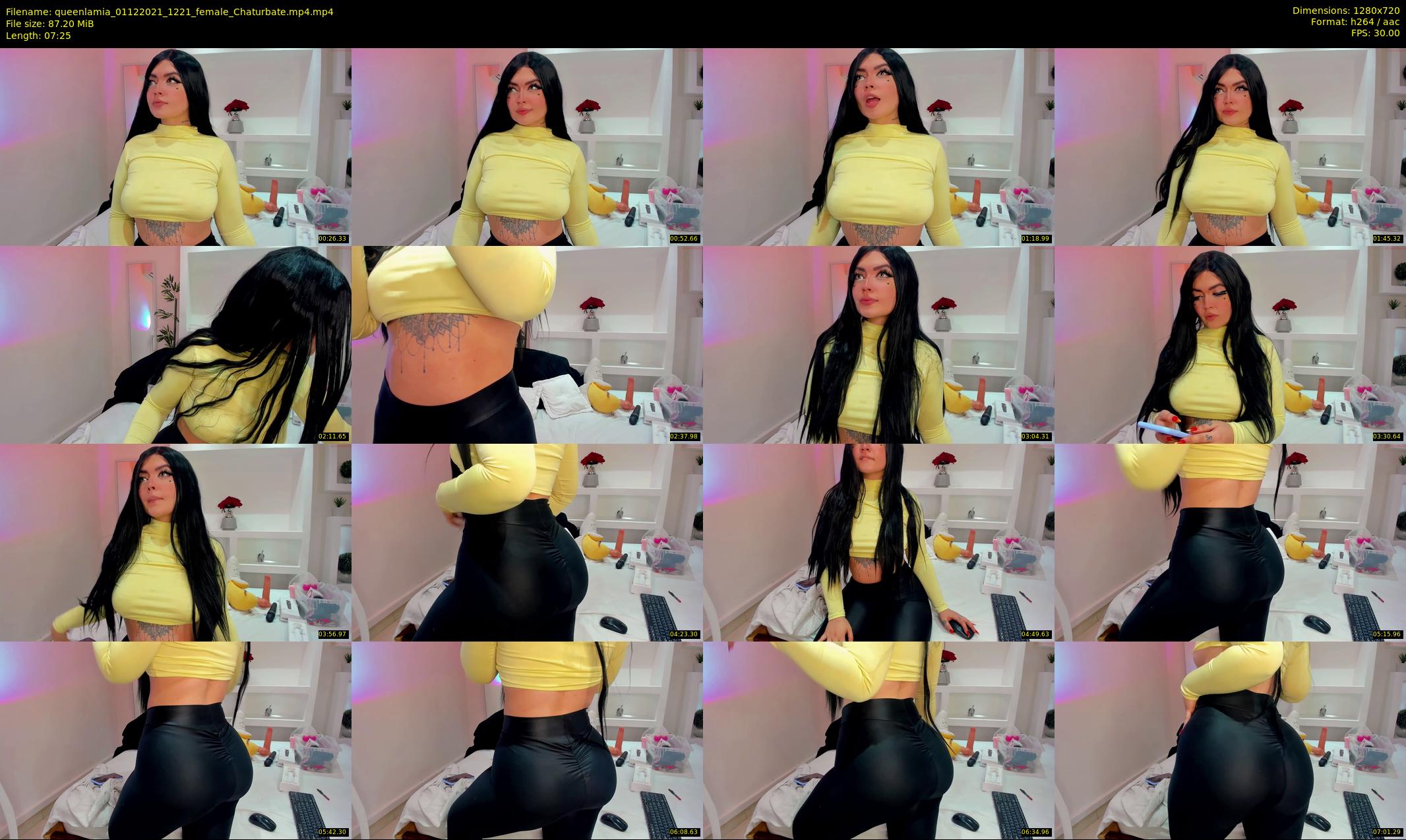 queenlamia — 8 minute Chaturbate female cam show recording, 720p, Dec 1, 2021