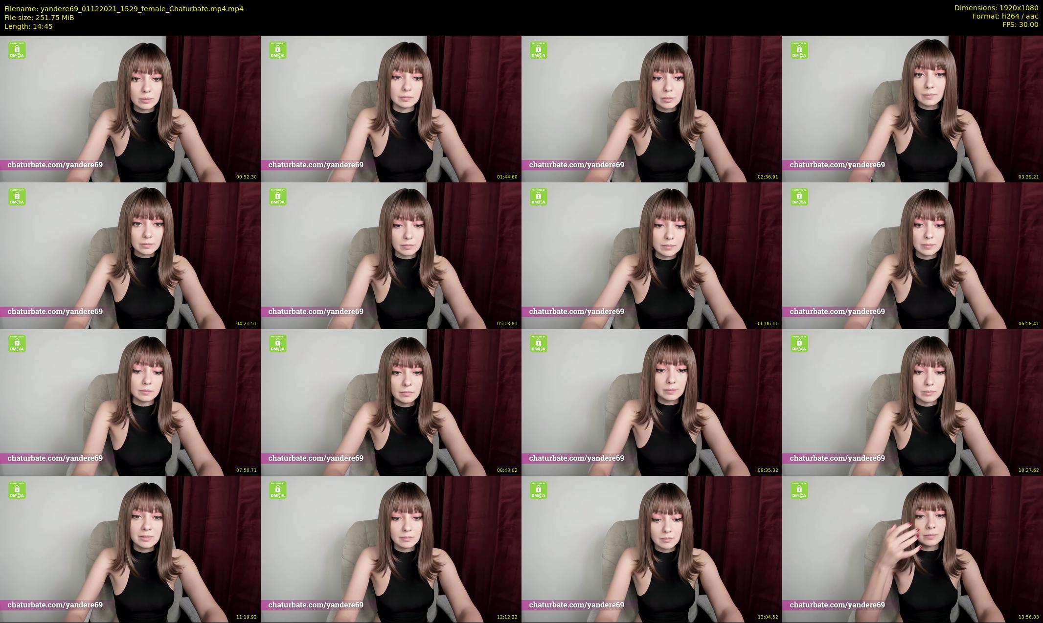 yandere69 — 15 minute Chaturbate female cam show recording, 1080p, Dec 1, 2021