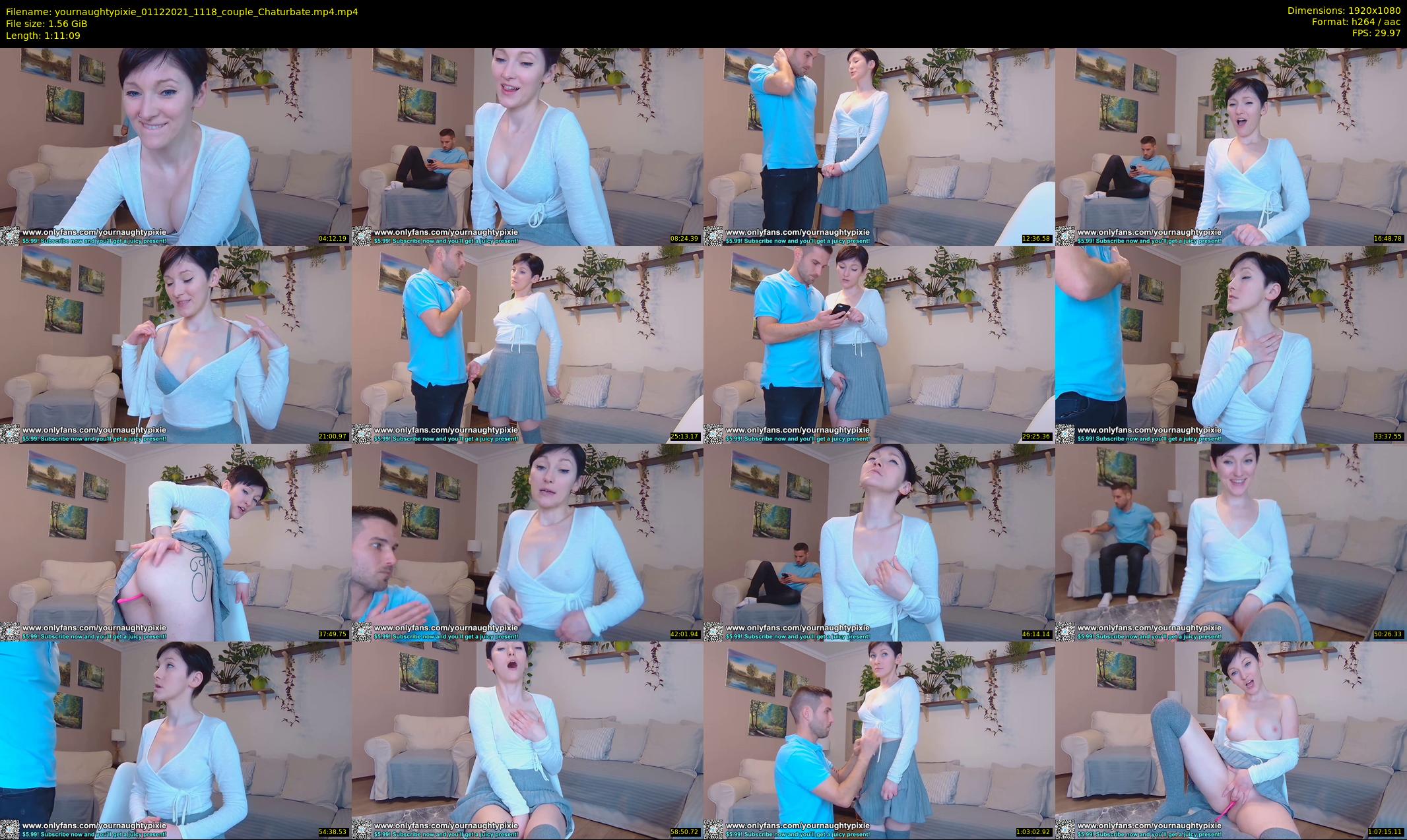 yournaughtypixie — 72 minute Chaturbate couple cam show recording, 1080p, Dec 1, 2021
