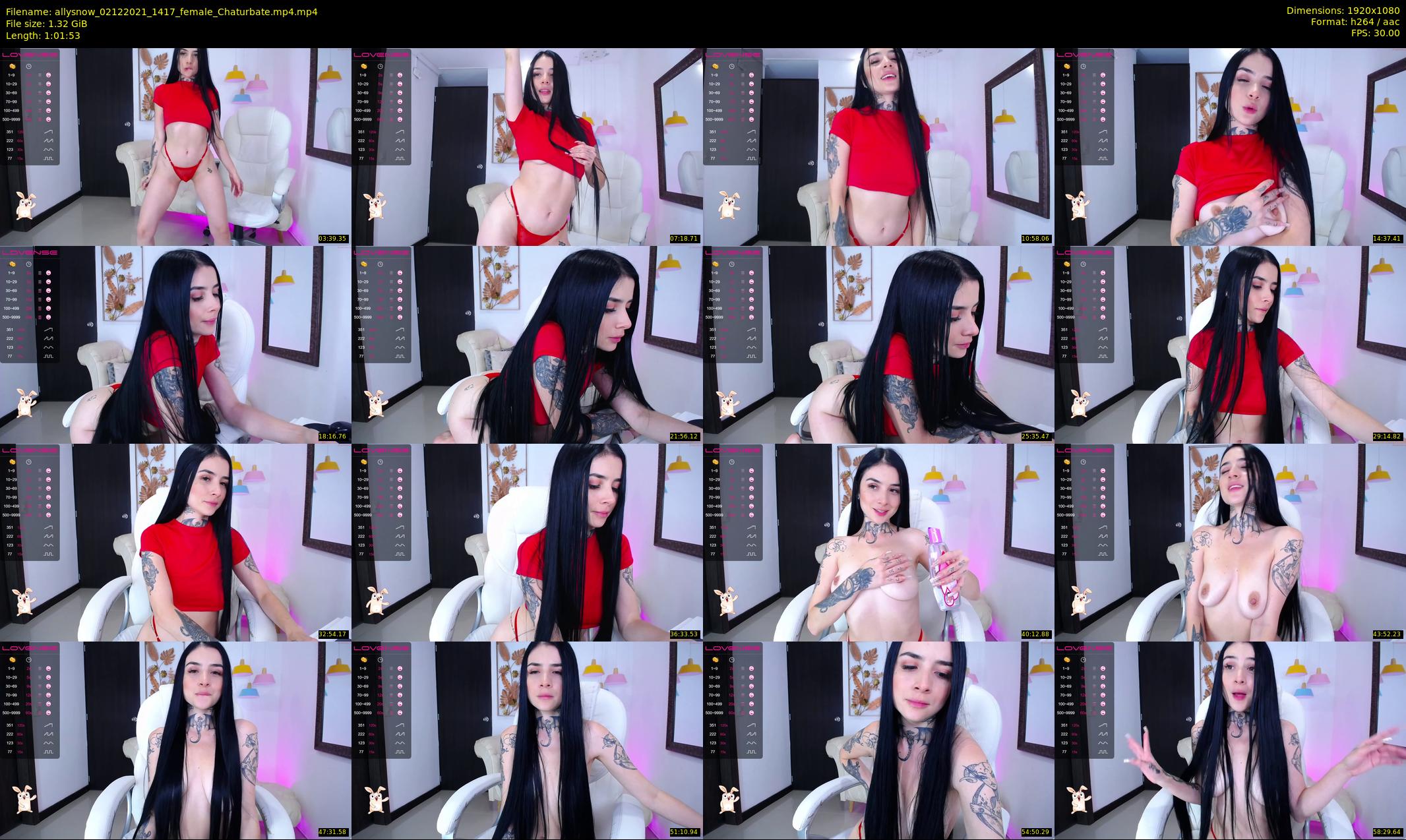 allysnow — 62 minute Chaturbate female cam show recording, 1080p, Dec 2, 2021