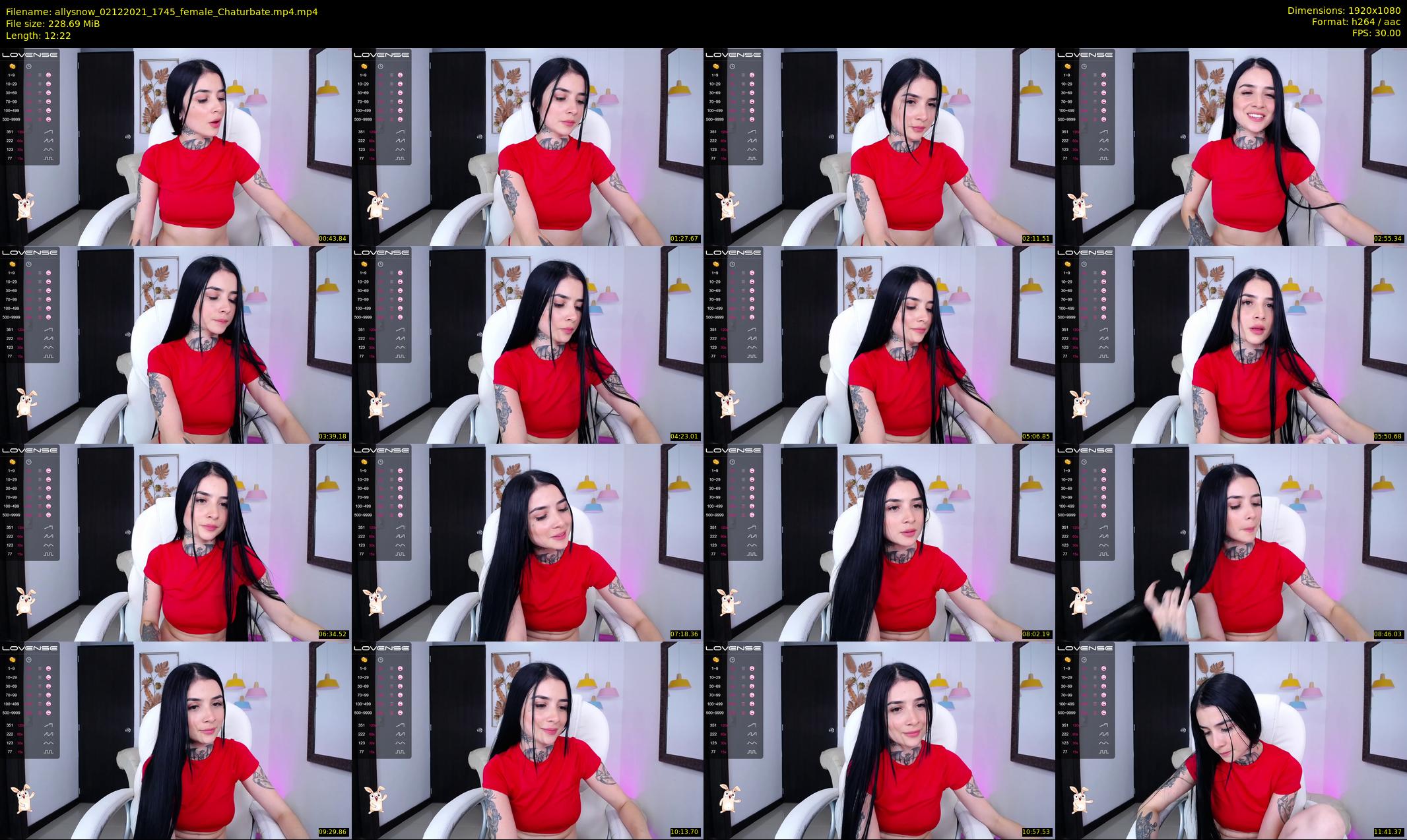 allysnow — 13 minute Chaturbate female cam show recording, 1080p, Dec 2, 2021