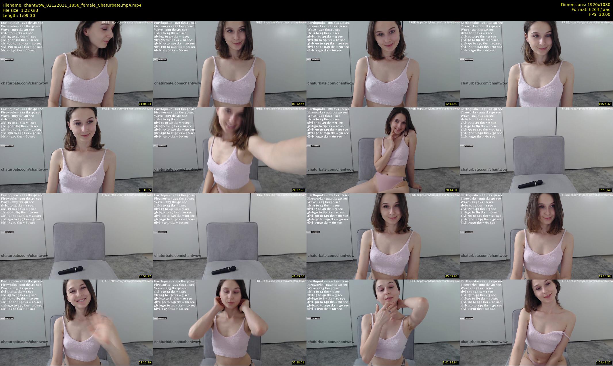 chantwow — 70 minute Chaturbate female cam show recording, 1080p, Dec 2, 2021