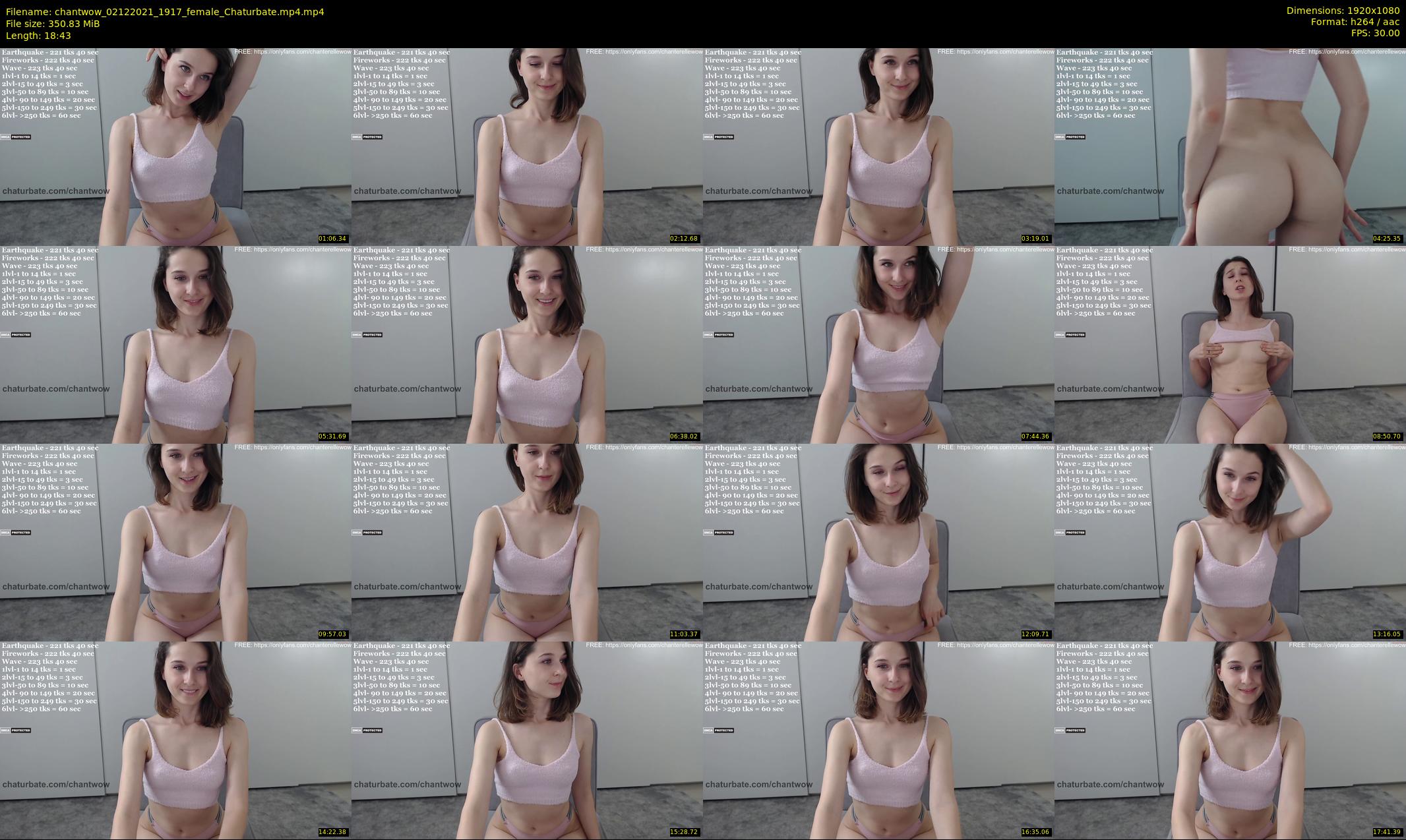 chantwow — 19 minute Chaturbate female cam show recording, 1080p, Dec 2, 2021