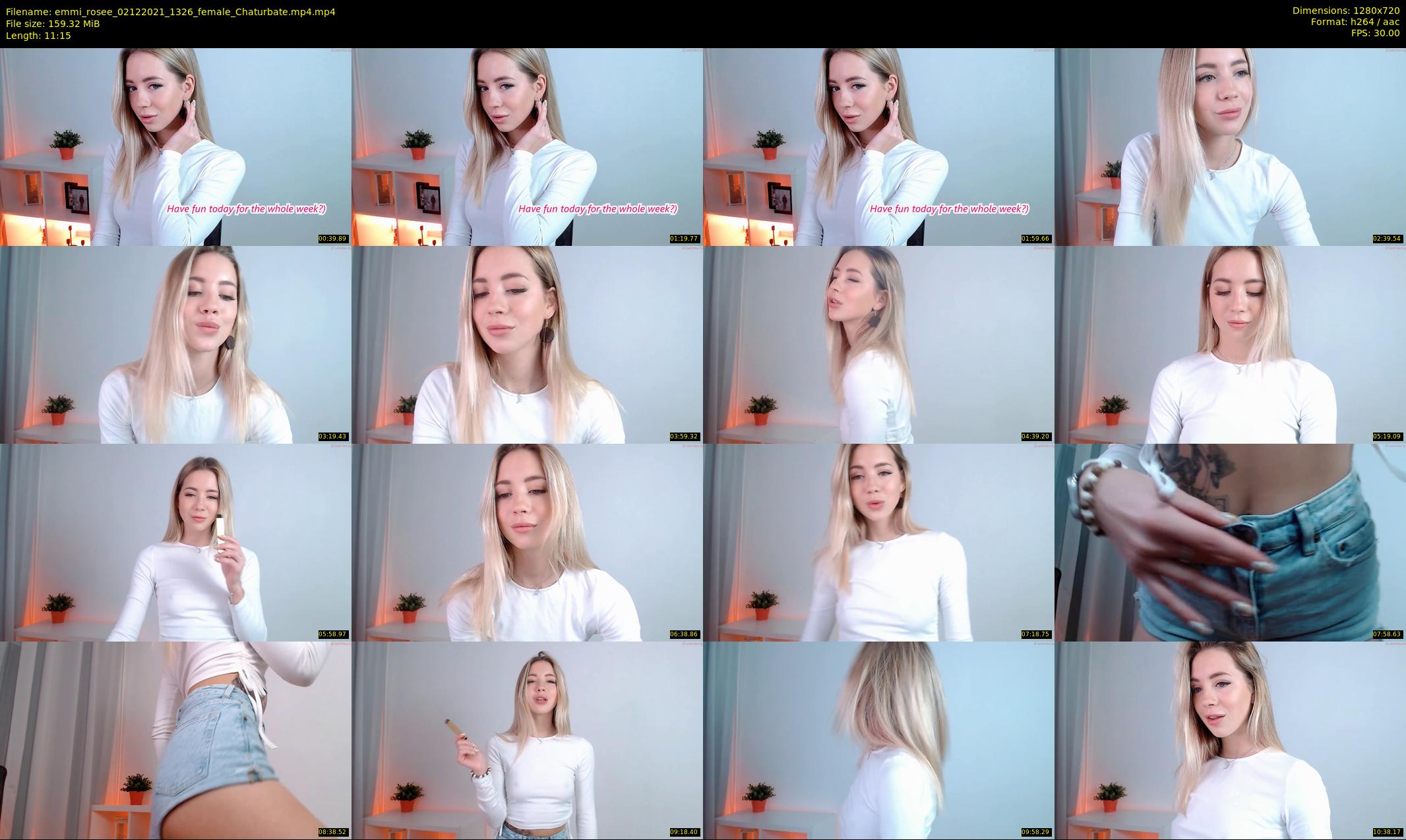 emmi_rosee — 12 minute Chaturbate female cam show recording, 720p, Dec 2, 2021