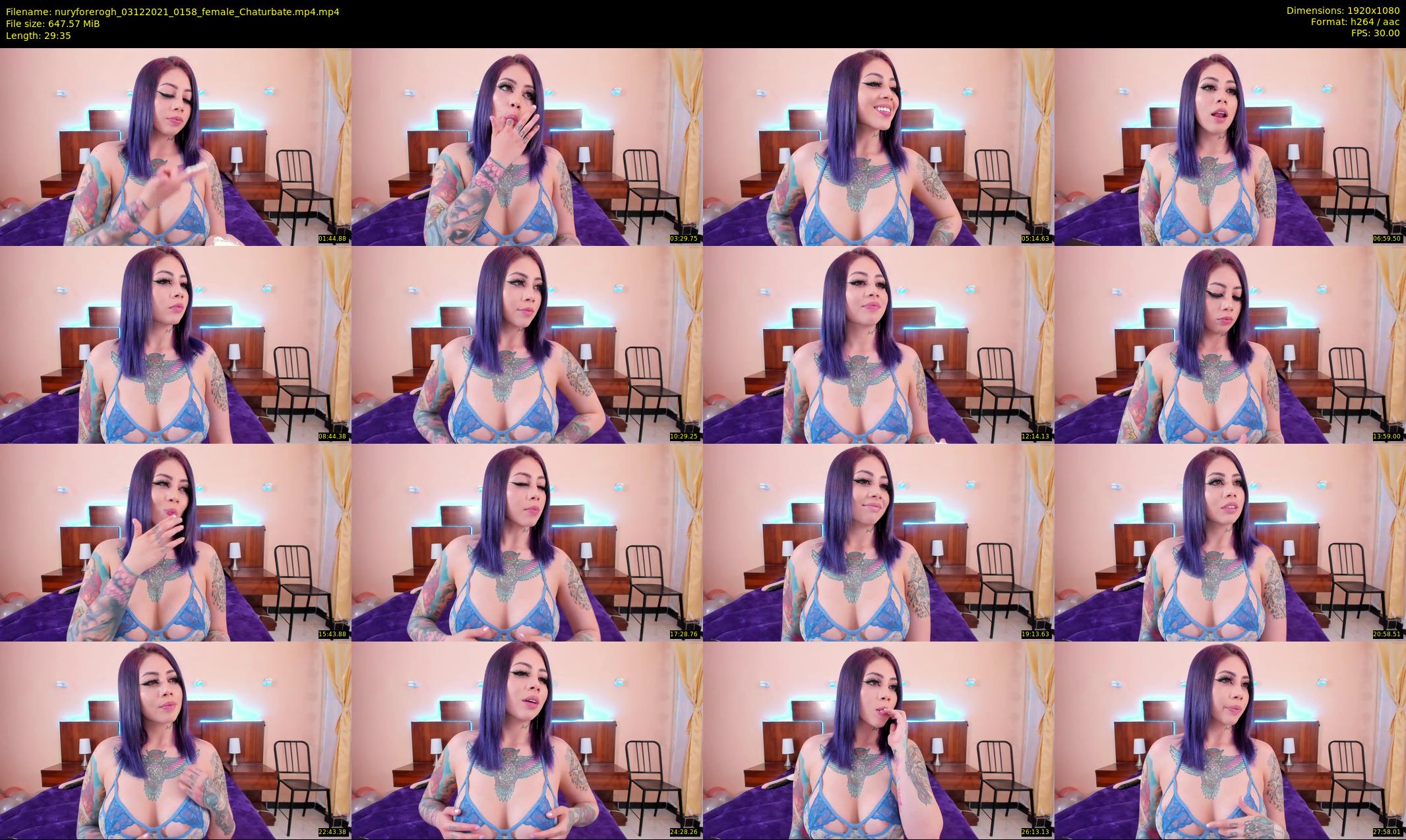 nuryforerogh — 30 minute Chaturbate female cam show recording, 1080p, Dec 3, 2021