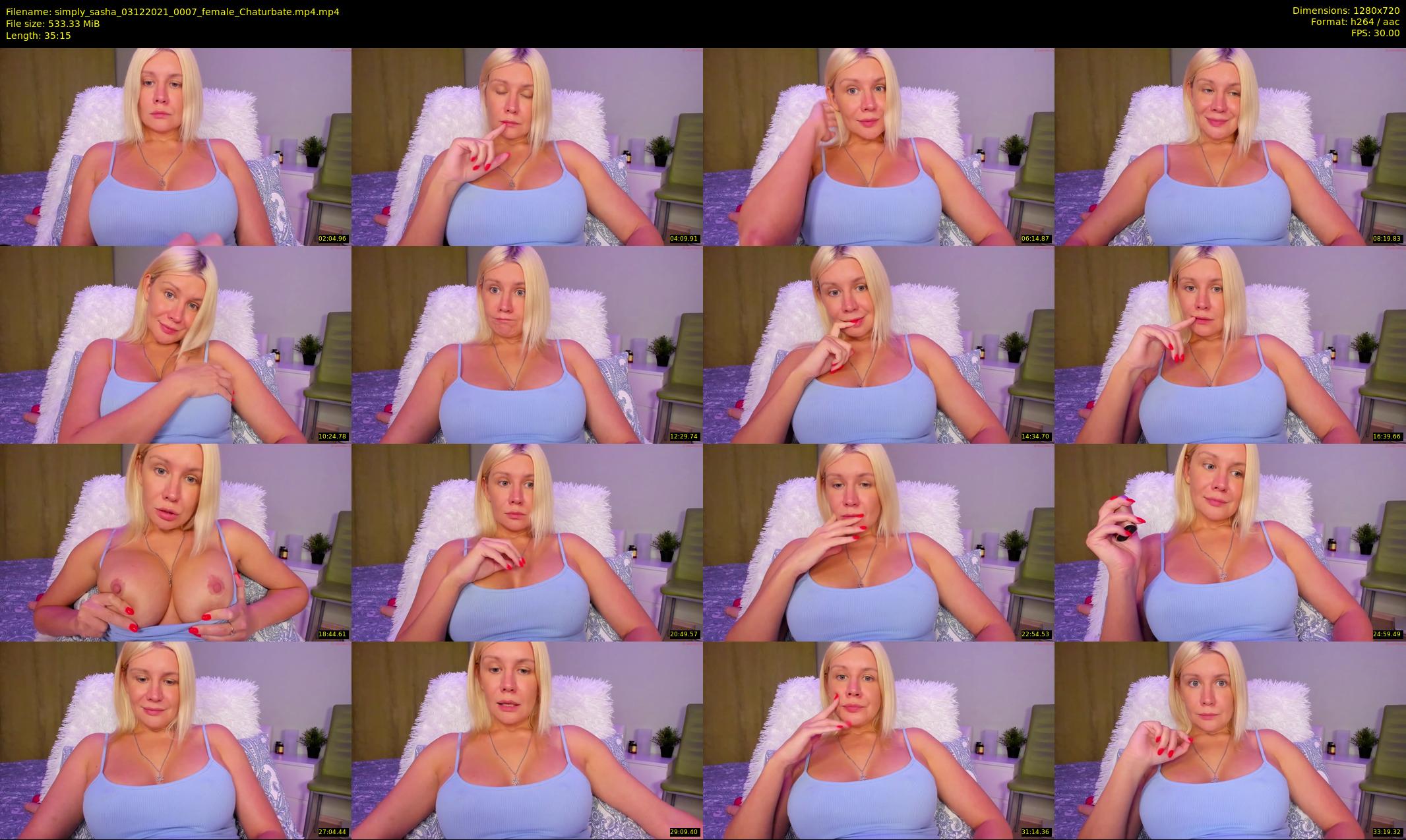 simply_sasha — 36 minute Chaturbate female cam show recording, 720p, Dec 3, 2021