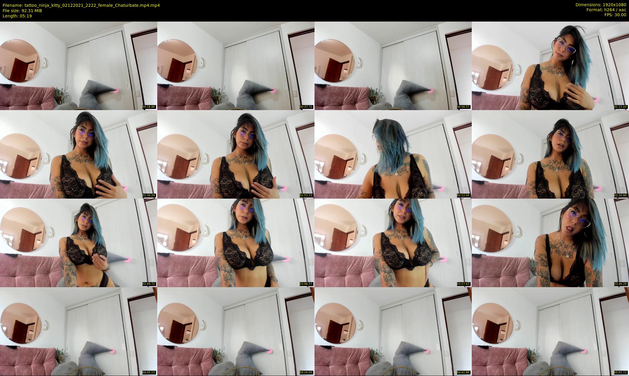 tattoo_ninja_kitty — 6 minute Chaturbate female cam show recording, 1080p, Dec 2, 2021