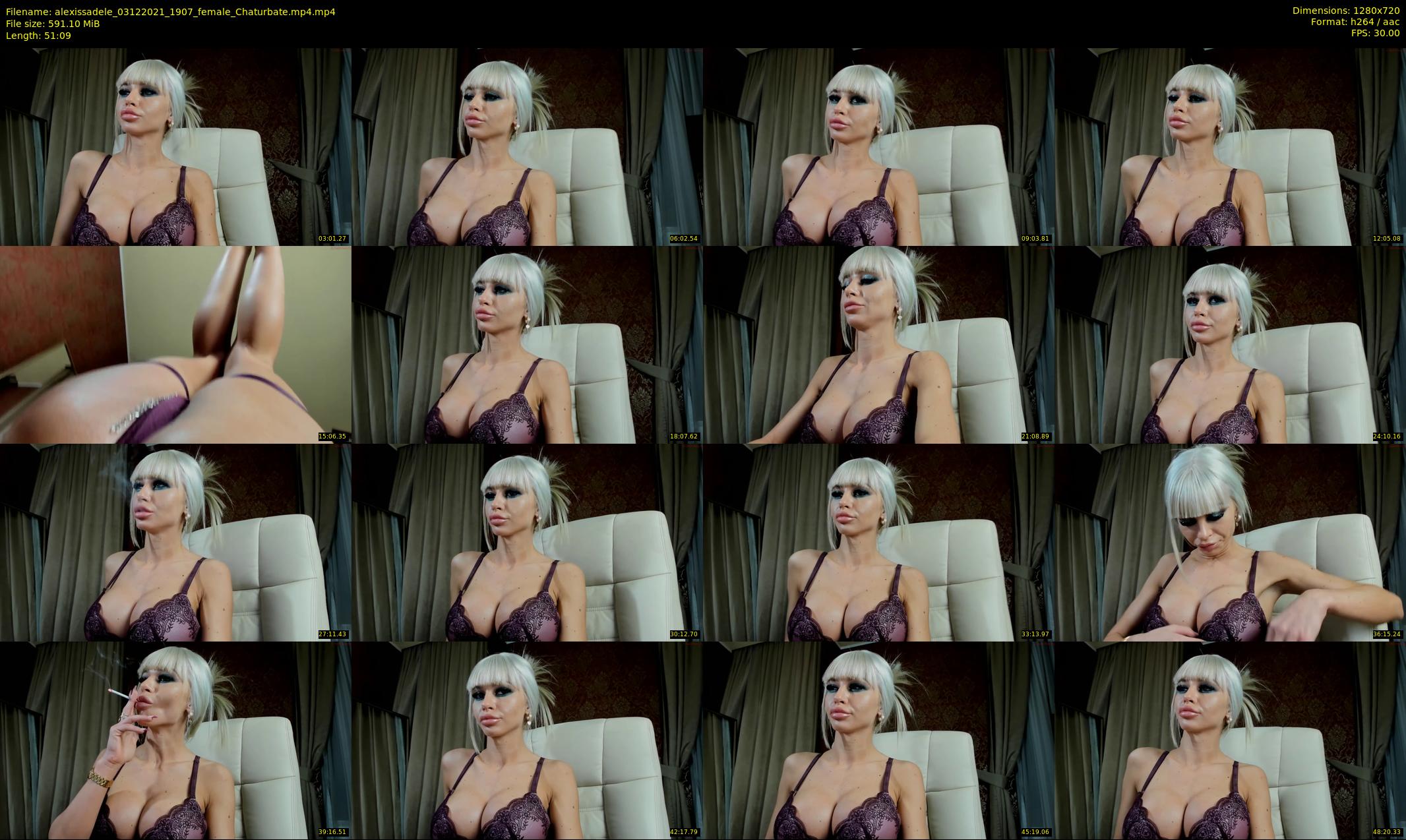 alexissadele — 52 minute Chaturbate female cam show recording, 720p, Dec 3, 2021