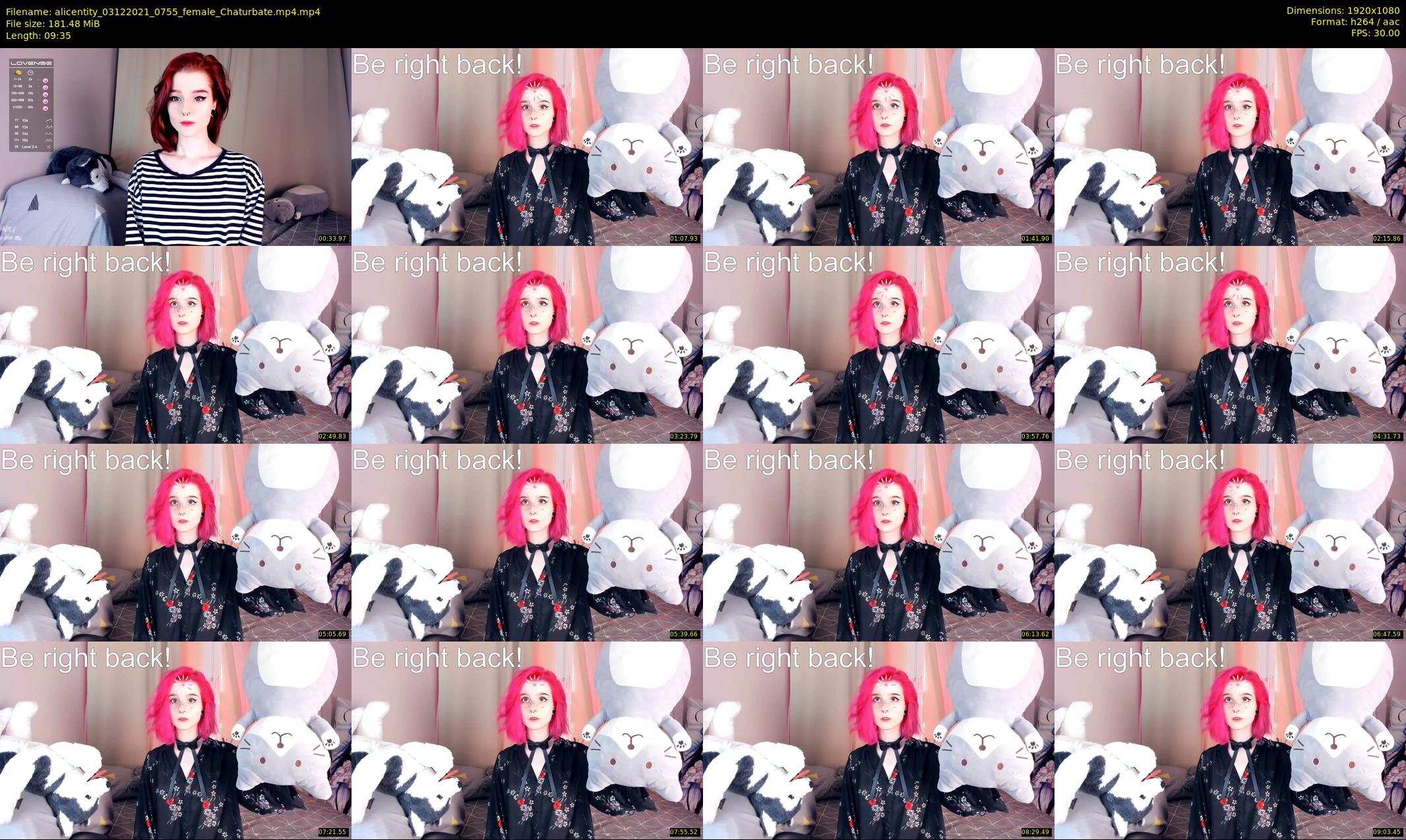alicentity — 10 minute Chaturbate female cam show recording, 1080p, Dec 3, 2021