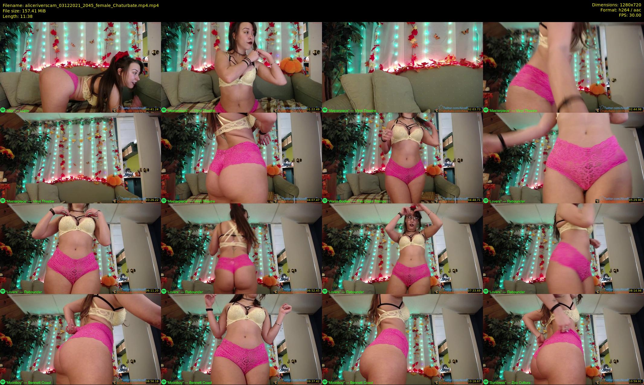 aliceriverscam — 12 minute Chaturbate female cam show recording, 720p, Dec 3, 2021