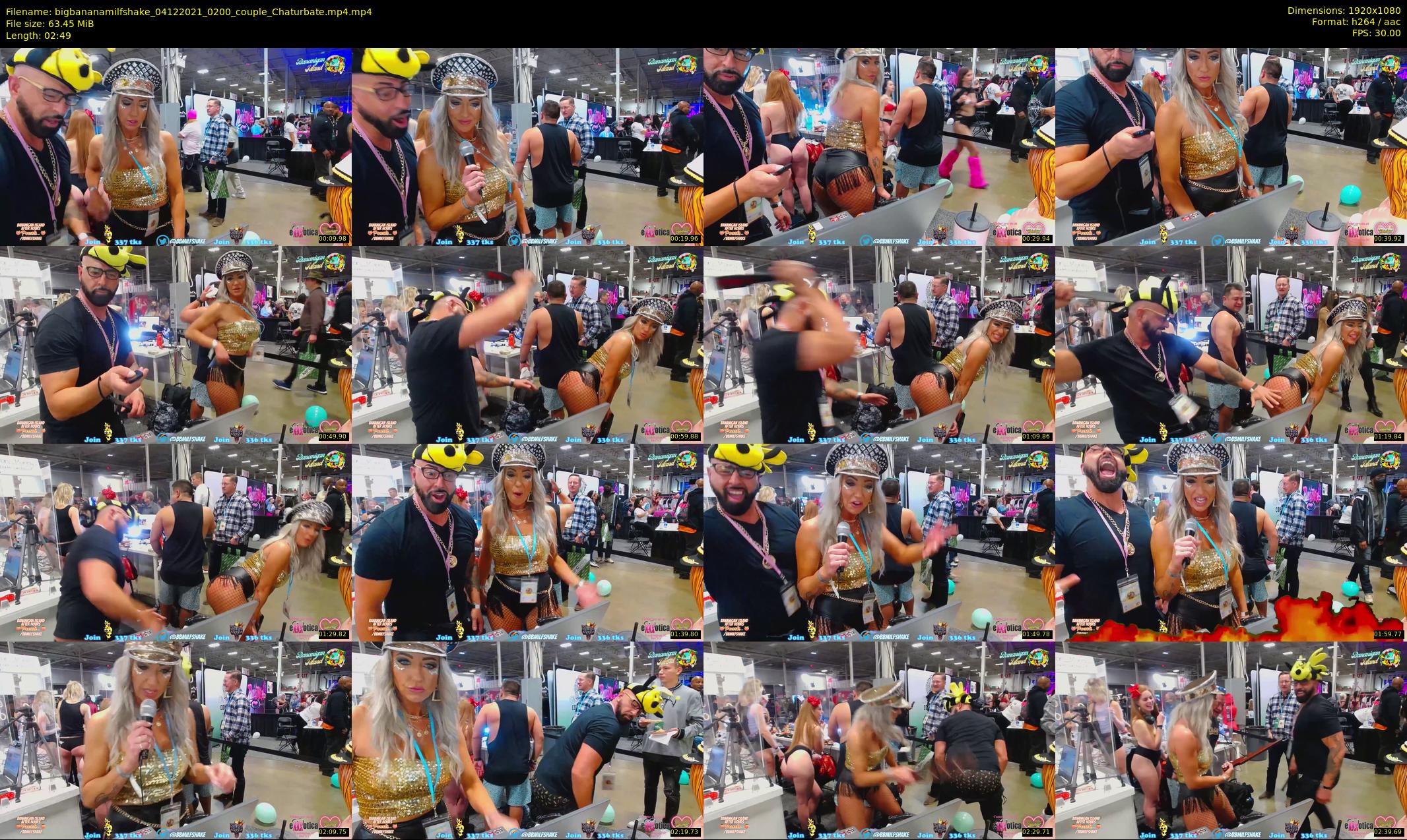 bigbananamilfshake — 3 minute Chaturbate couple cam show recording, 1080p, Dec 4, 2021