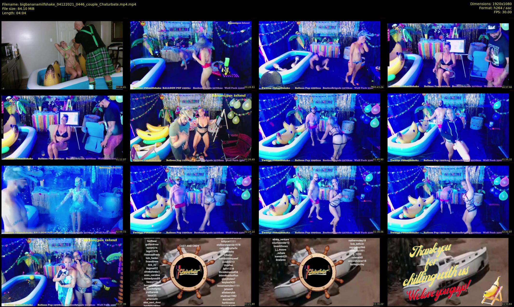 bigbananamilfshake — 5 minute Chaturbate couple cam show recording, 1080p, Dec 4, 2021