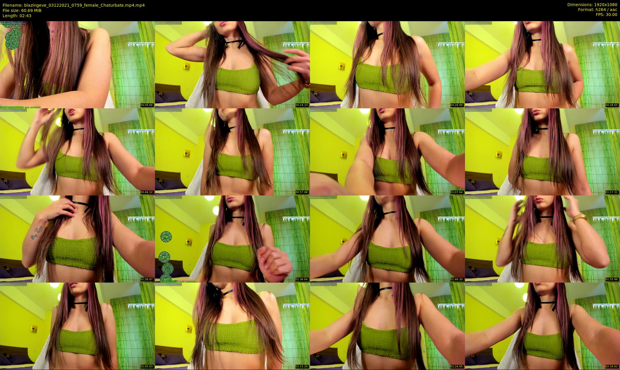 blazingeve — 3 minute Chaturbate female cam show recording, 1080p, Dec 3, 2021