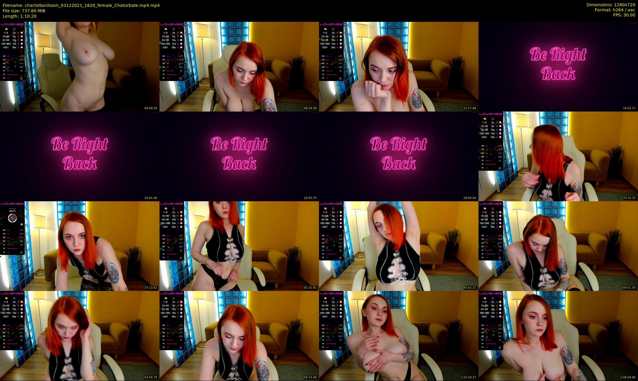 charlottanilsson — 71 minute Chaturbate female cam show recording, 720p, Dec 3, 2021