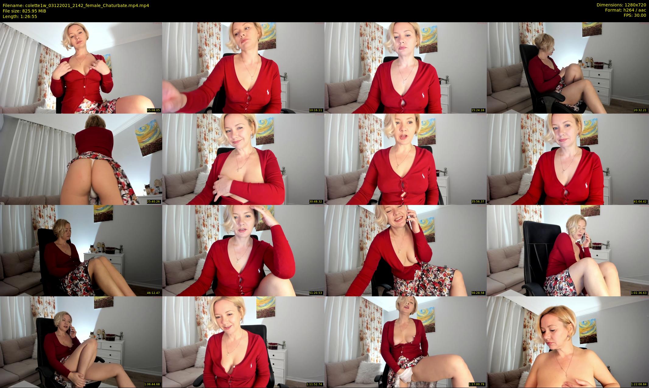 colette1w — 87 minute Chaturbate female cam show recording, 720p, Dec 3, 2021