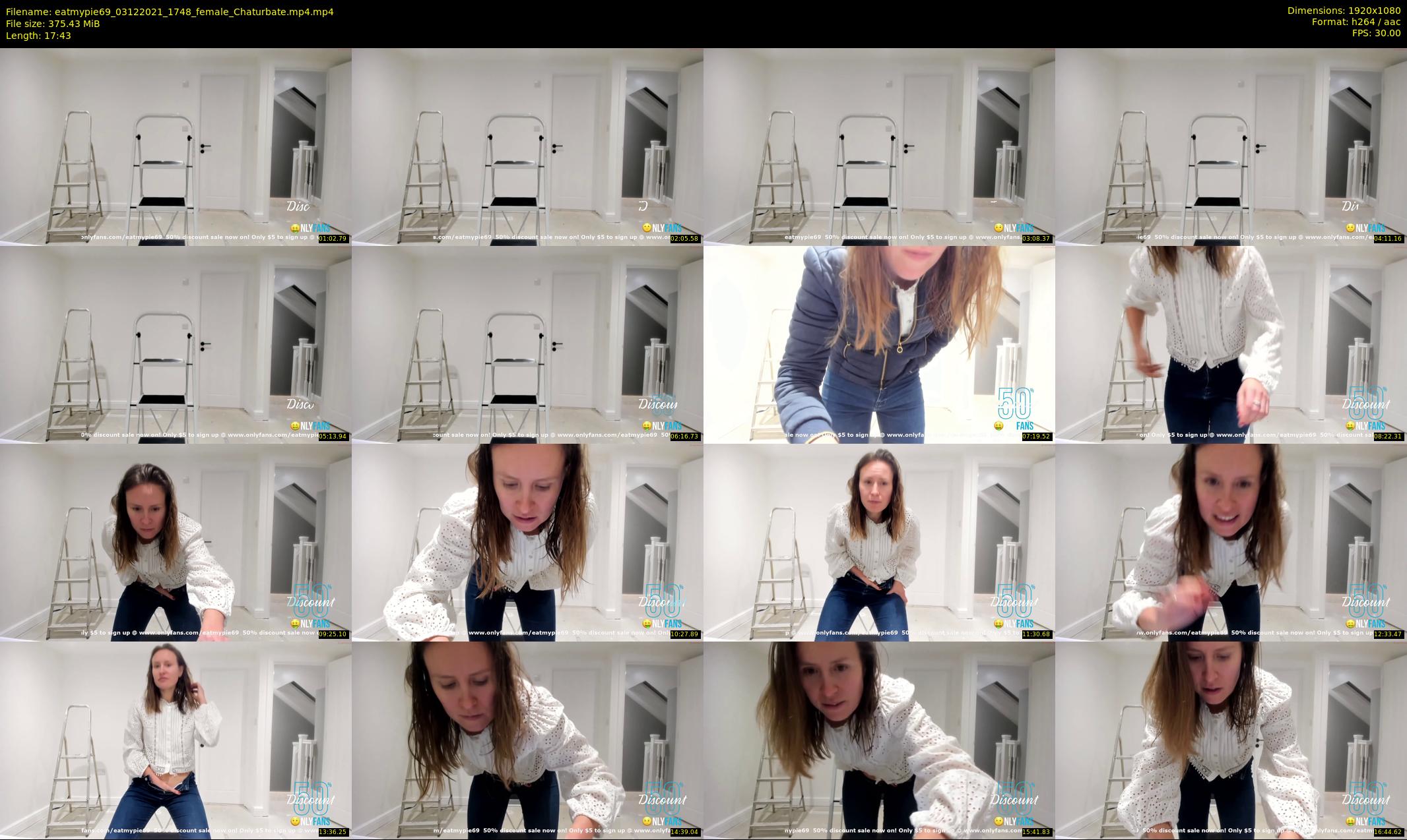 eatmypie69 — 18 minute Chaturbate female cam show recording, 1080p, Dec 3, 2021