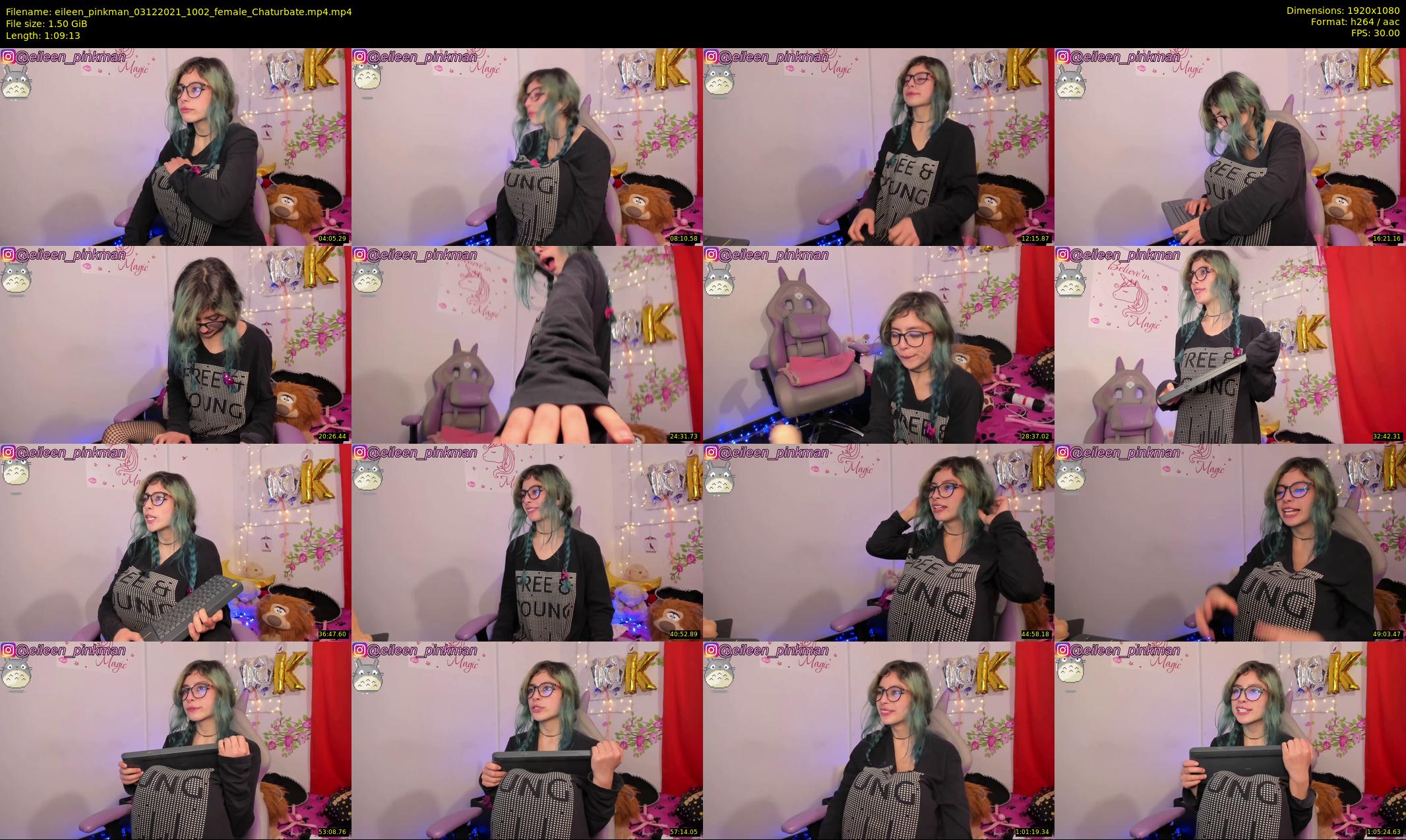 eileen_pinkman — 70 minute Chaturbate female cam show recording, 1080p, Dec 3, 2021