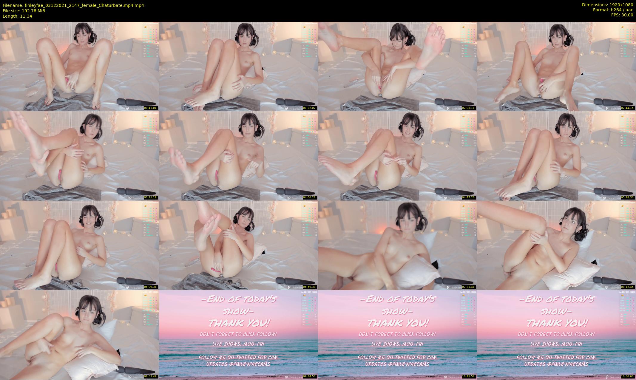 finleyfae — 12 minute Chaturbate female cam show recording, 1080p, Dec 3, 2021