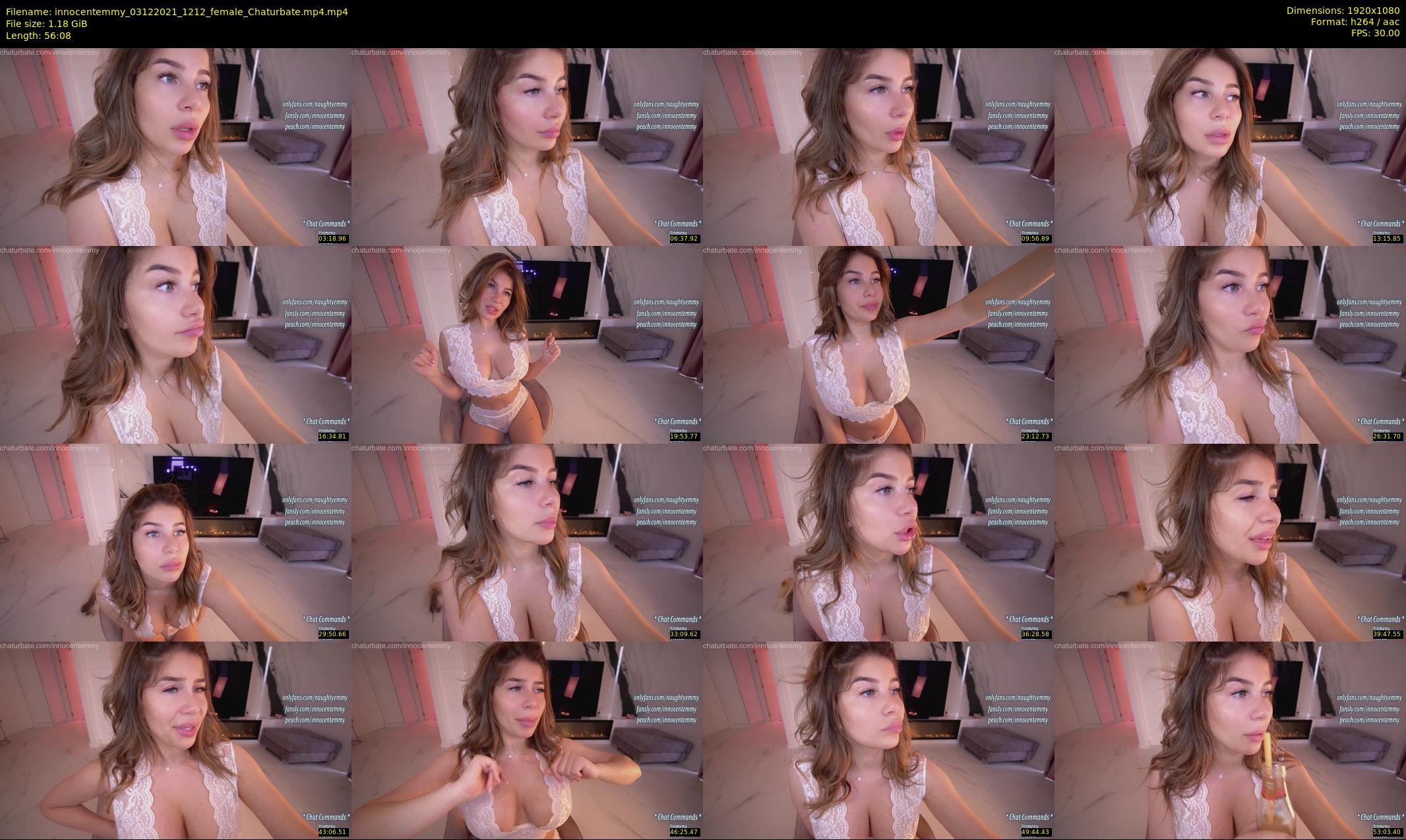 innocentemmy — 57 minute Chaturbate female cam show recording, 1080p, Dec 3, 2021