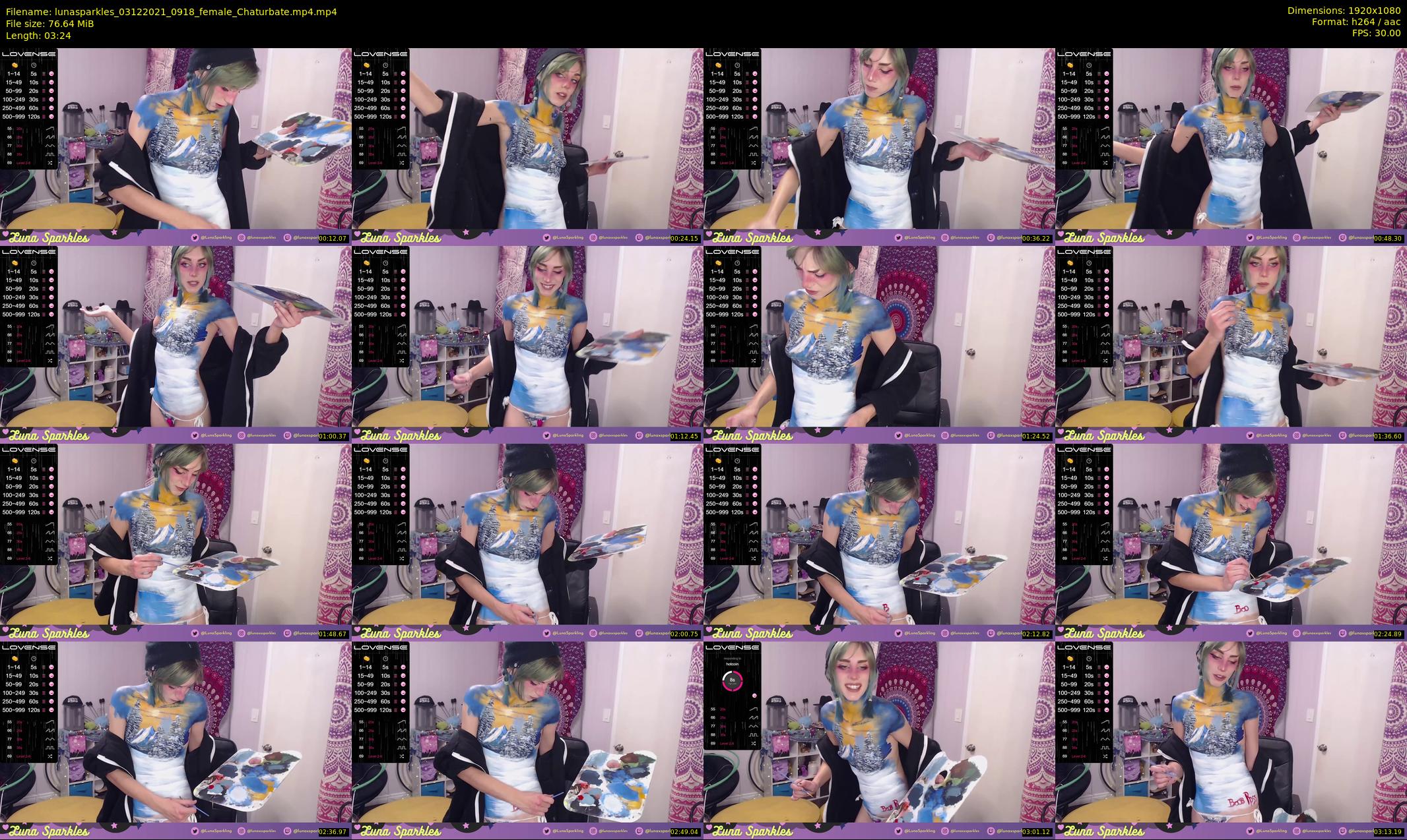 lunasparkles — 4 minute Chaturbate female cam show recording, 1080p, Dec 3, 2021