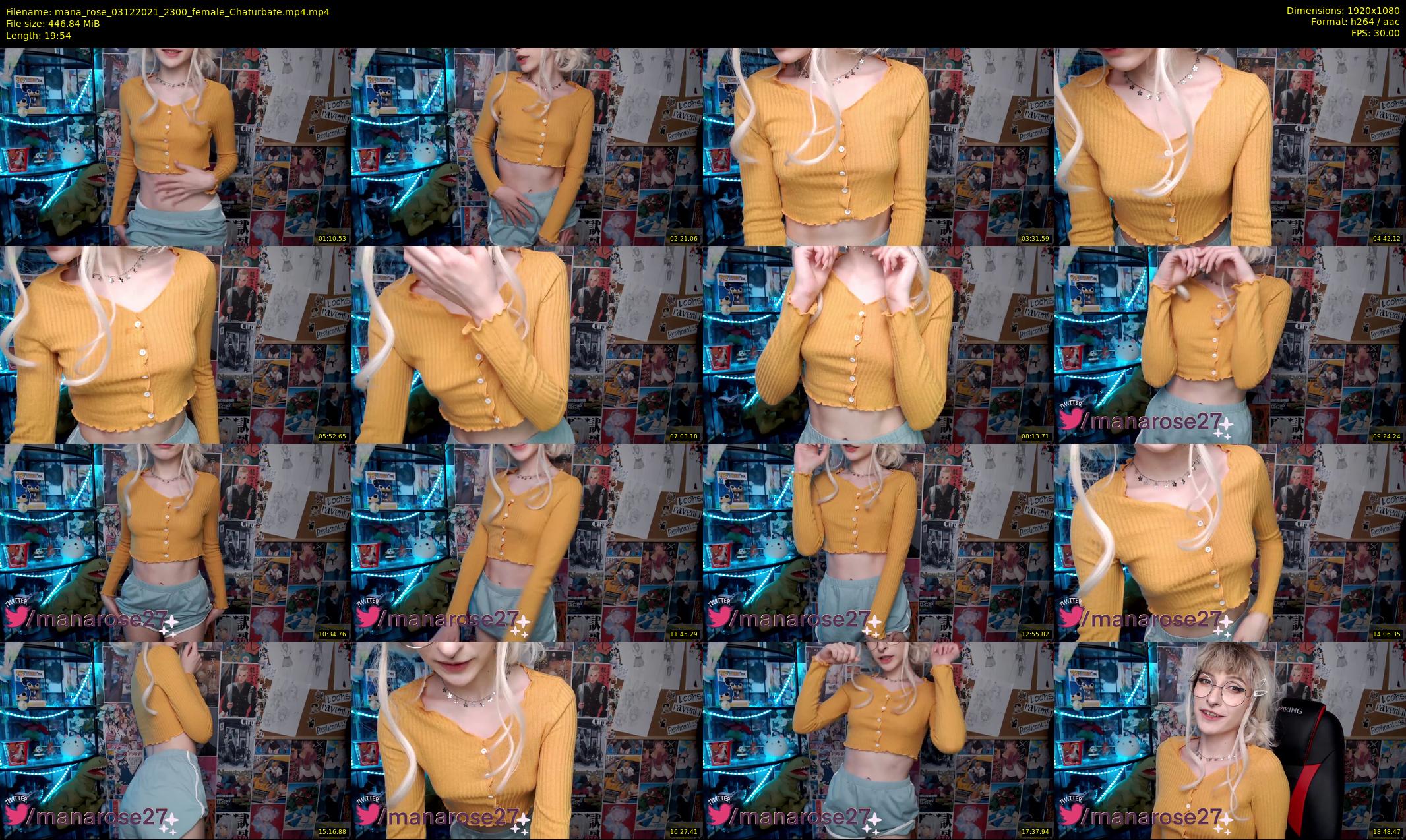 mana_rose — 20 minute Chaturbate female cam show recording, 1080p, Dec 3, 2021