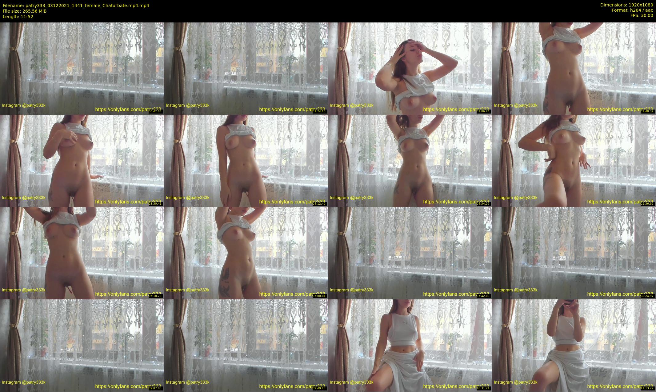 patry333 — 12 minute Chaturbate female cam show recording, 1080p, Dec 3, 2021