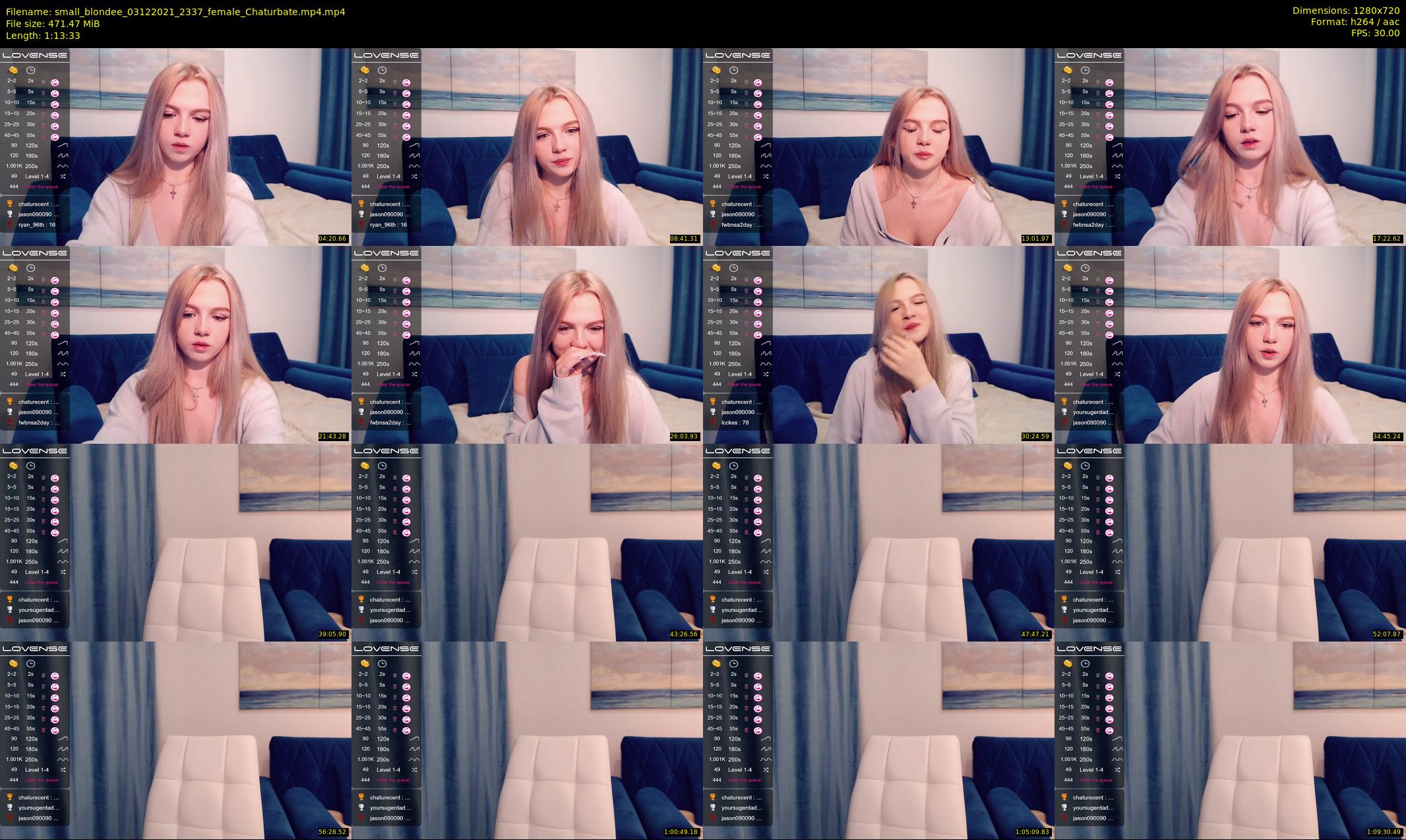 small_blondee — 74 minute Chaturbate female cam show recording, 720p, Dec 3, 2021