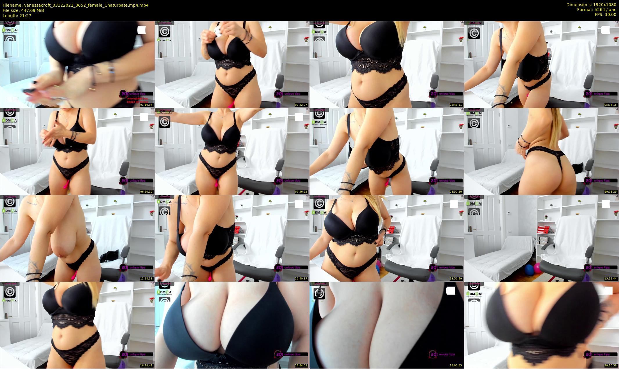 vanessacroft — 22 minute Chaturbate female cam show recording, 1080p, Dec 3, 2021