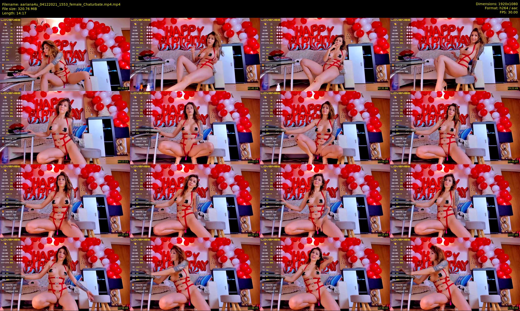 aariana4u — 15 minute Chaturbate female cam show recording, 1080p, Dec 4, 2021