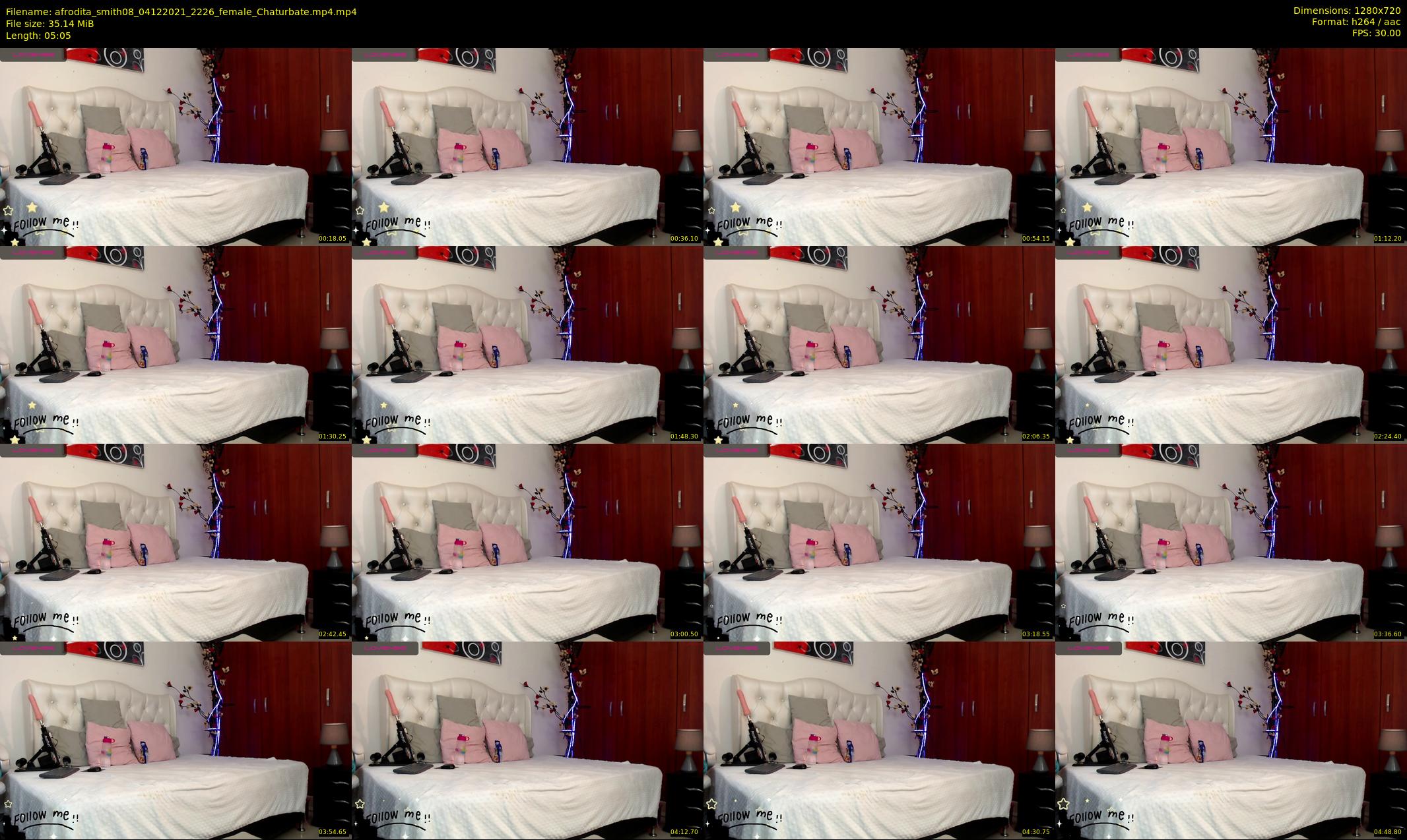 afrodita_smith08 — 6 minute Chaturbate female cam show recording, 720p, Dec 4, 2021