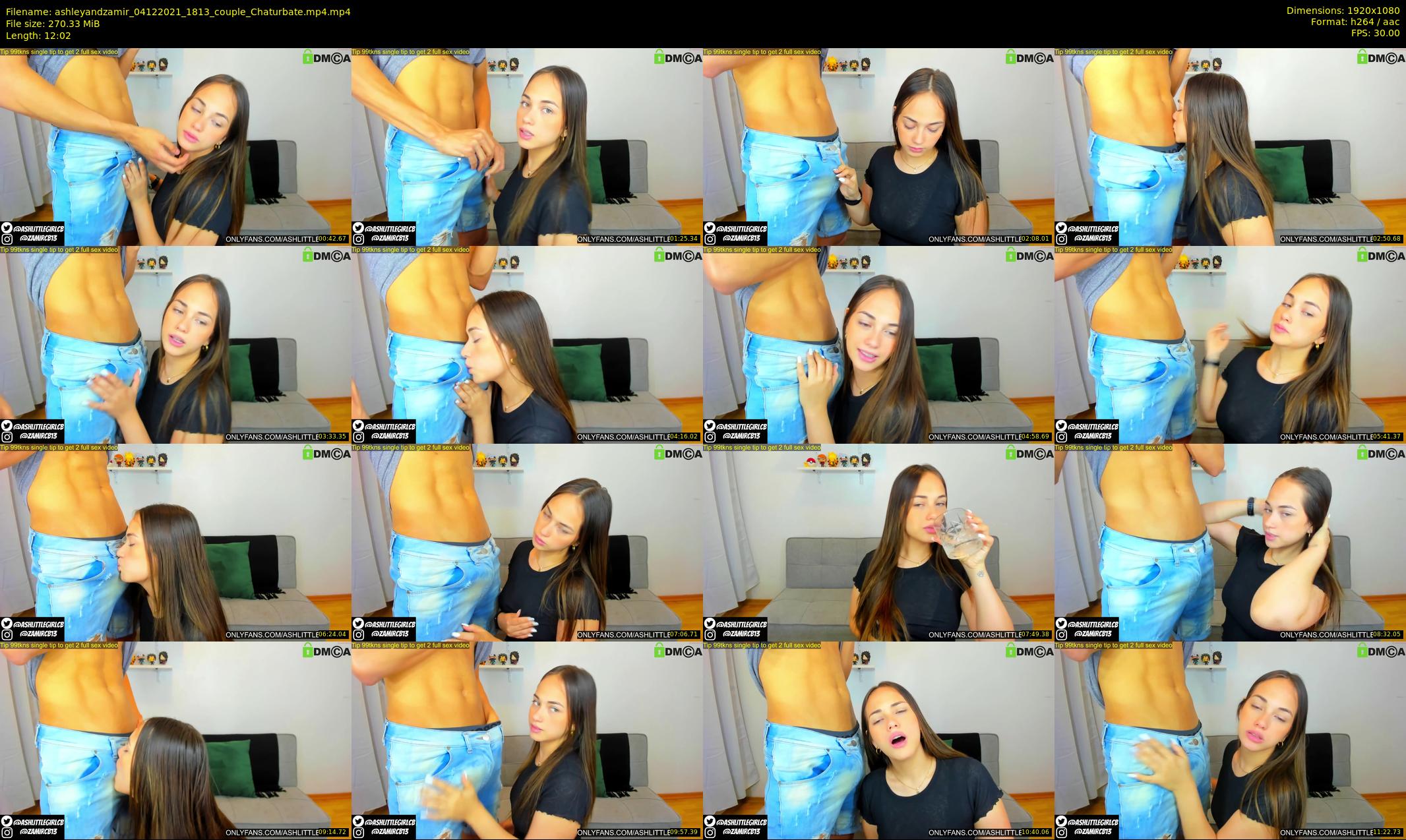 ashleyandzamir — 13 minute Chaturbate couple cam show recording, 1080p, Dec 4, 2021