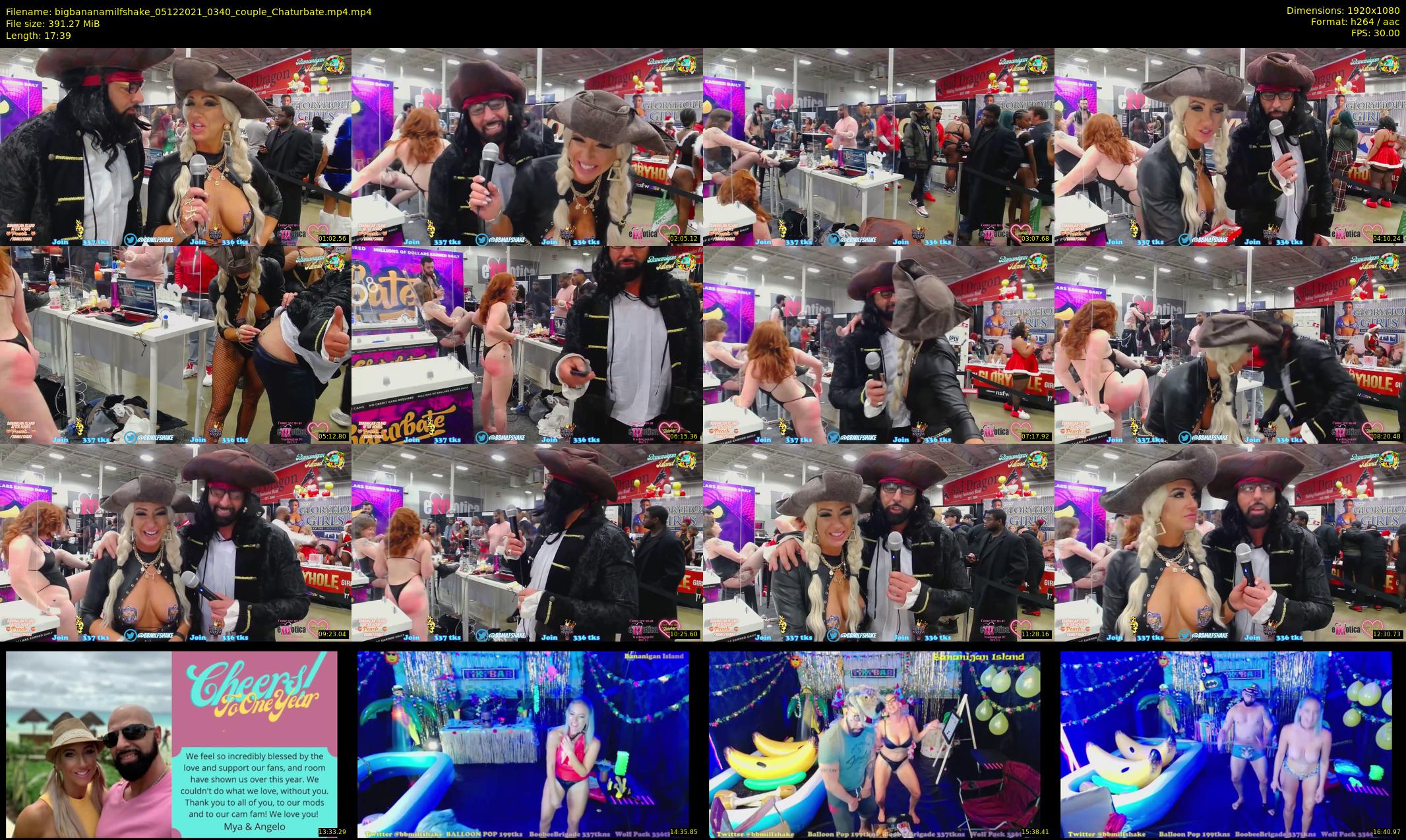 bigbananamilfshake — 18 minute Chaturbate couple cam show recording, 1080p, Dec 5, 2021