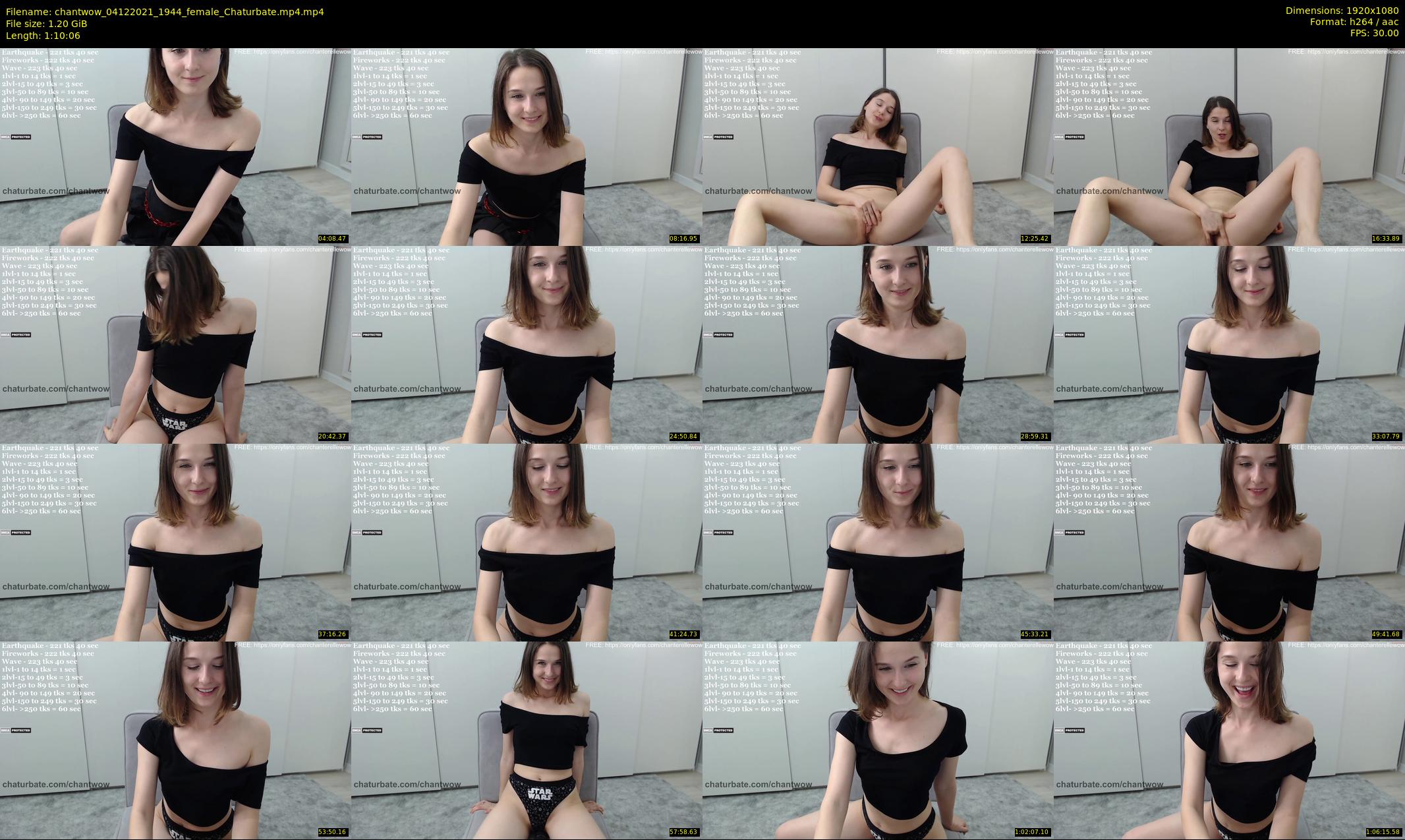 chantwow — 71 minute Chaturbate female cam show recording, 1080p, Dec 4, 2021