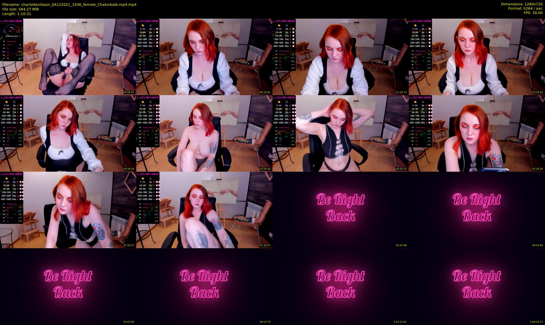 charlottanilsson — 71 minute Chaturbate female cam show recording, 720p, Dec 4, 2021