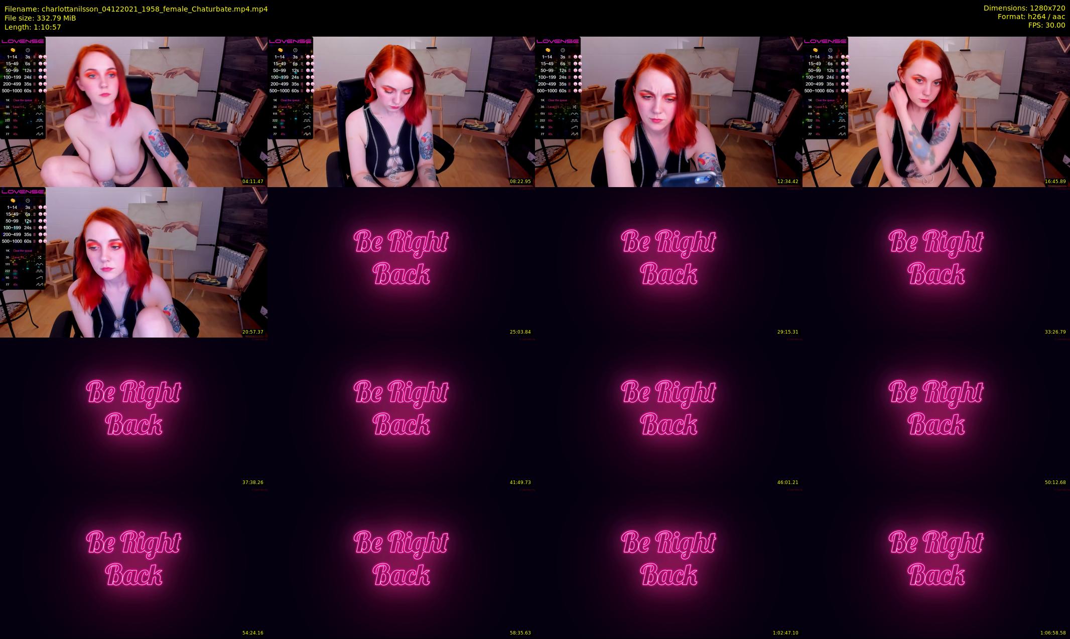 charlottanilsson — 71 minute Chaturbate female cam show recording, 720p, Dec 4, 2021