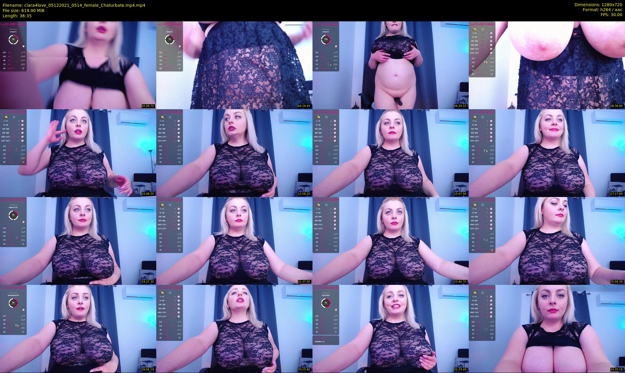 clara4love — 37 minute Chaturbate female cam show recording, 720p, Dec 5, 2021