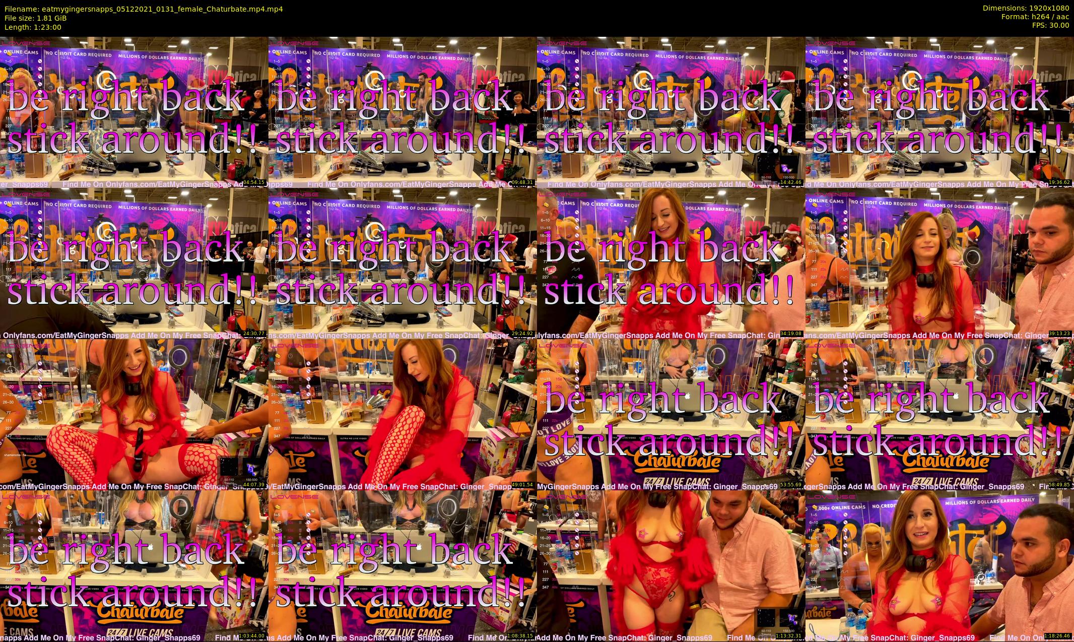 eatmygingersnapps — 83 minute Chaturbate female cam show recording, 1080p, Dec 5, 2021