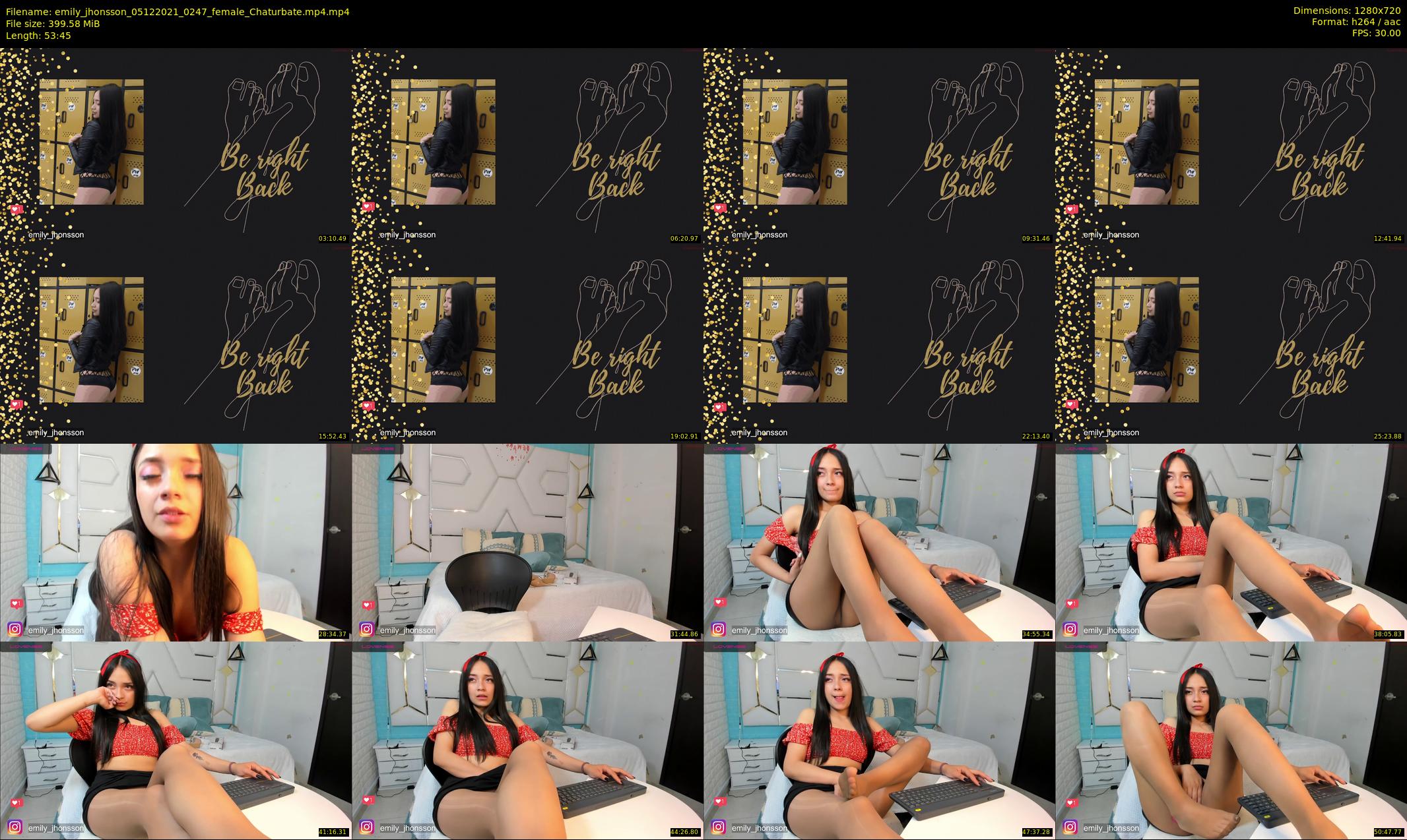 emily_jhonsson — 54 minute Chaturbate female cam show recording, 720p, Dec 5, 2021
