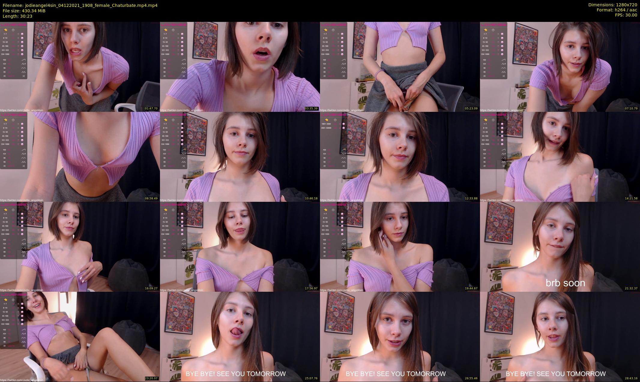 jodieangel4sin — 31 minute Chaturbate female cam show recording, 720p, Dec 4, 2021