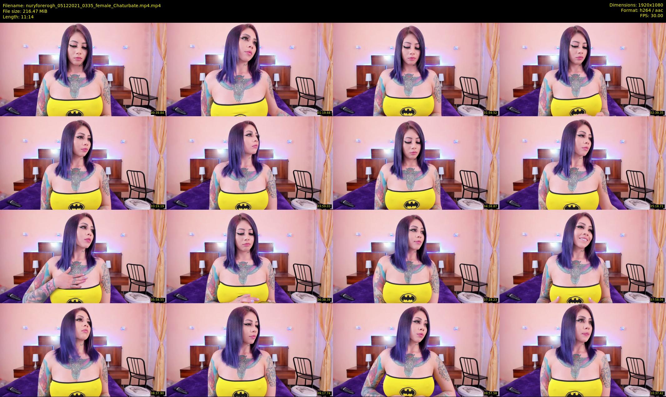 nuryforerogh — 12 minute Chaturbate female cam show recording, 1080p, Dec 5, 2021