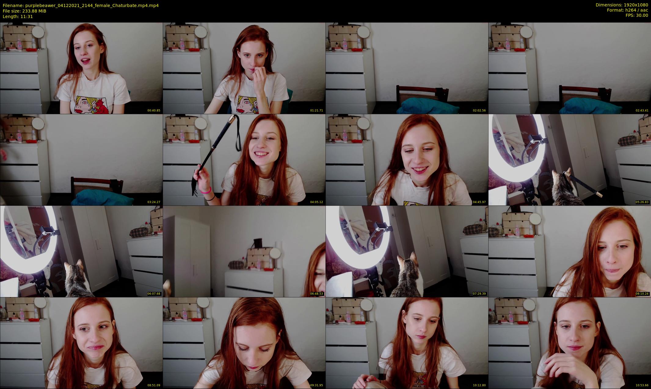 purplebeawer — 12 minute Chaturbate female cam show recording, 1080p, Dec 4, 2021