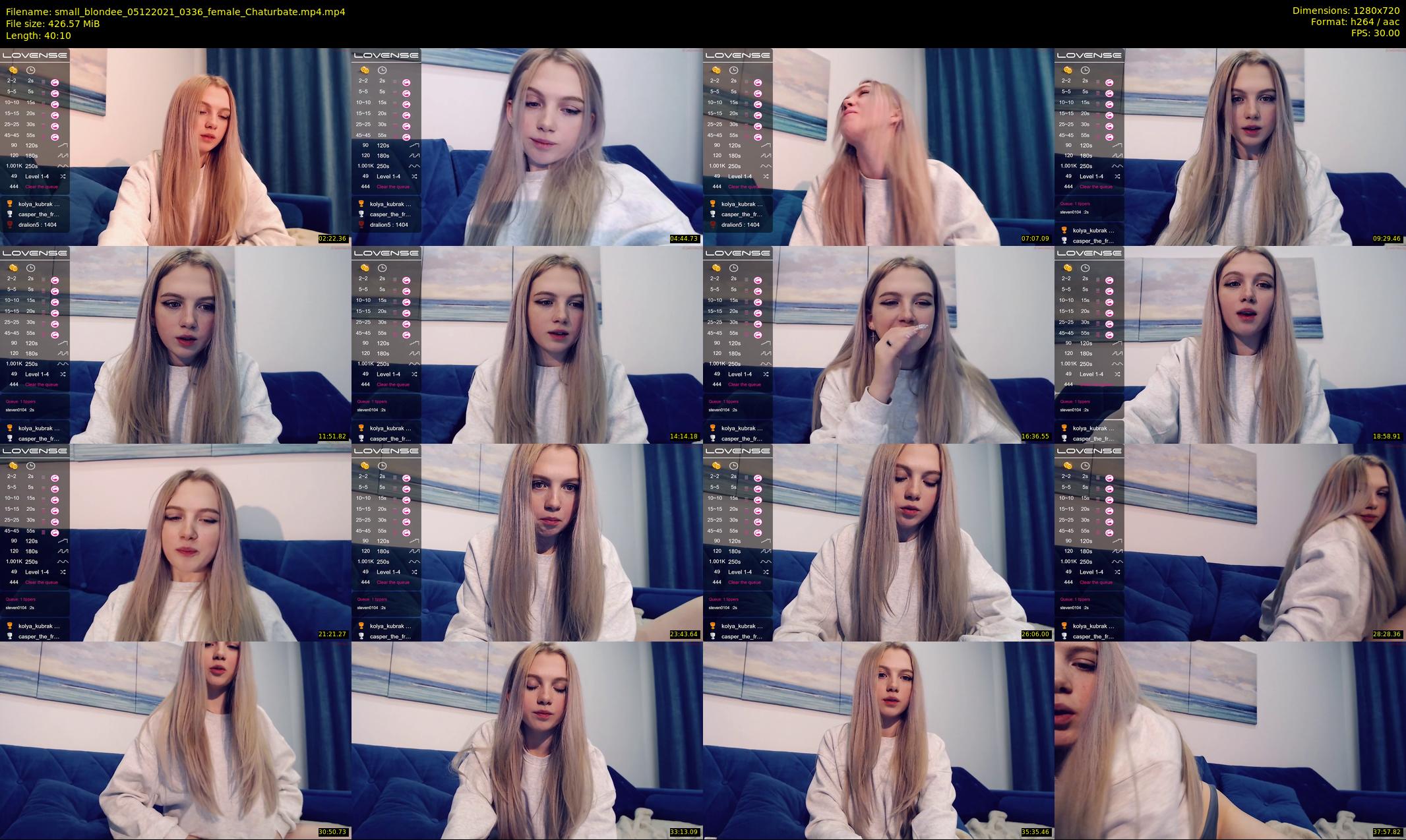 small_blondee — 41 minute Chaturbate female cam show recording, 720p, Dec 5, 2021