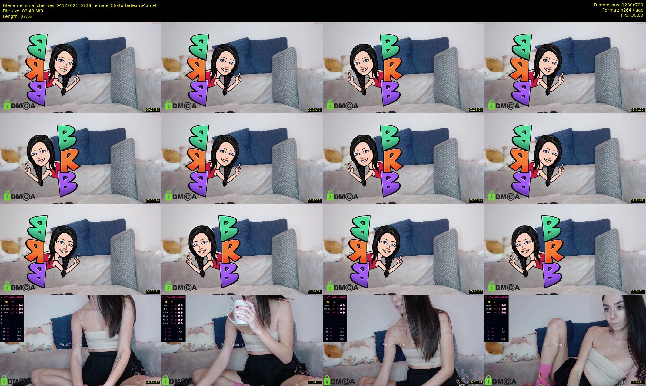 smallcherries — 8 minute Chaturbate female cam show recording, 720p, Dec 4, 2021