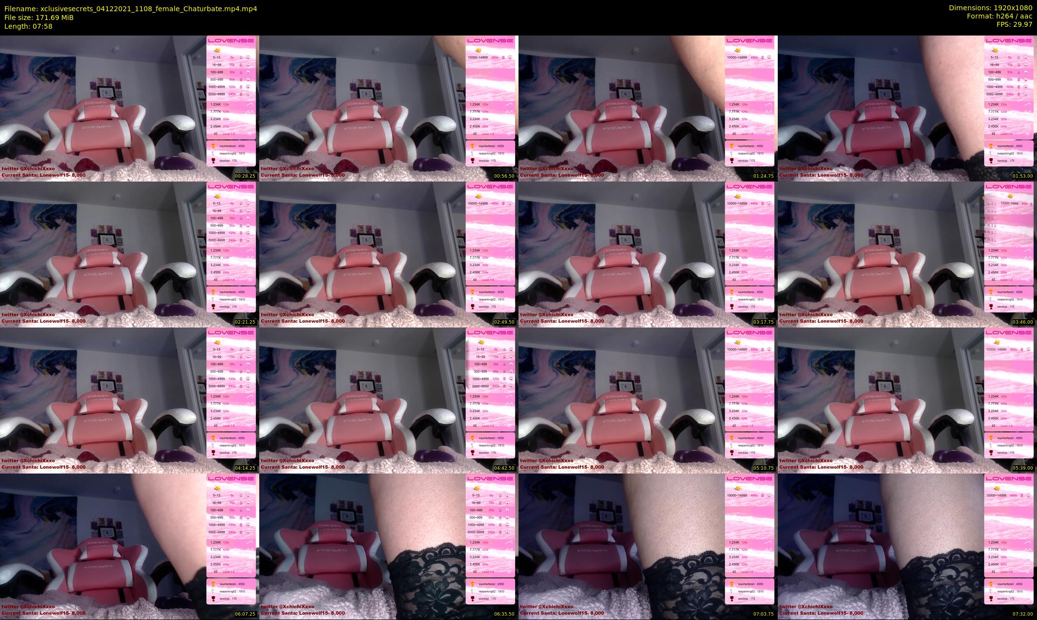 xclusivesecrets — 8 minute Chaturbate female cam show recording, 1080p, Dec 4, 2021