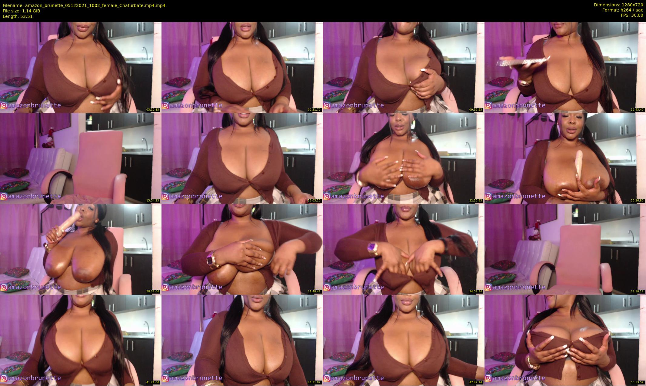 amazon_brunette — 54 minute Chaturbate female cam show recording, 720p, Dec 5, 2021
