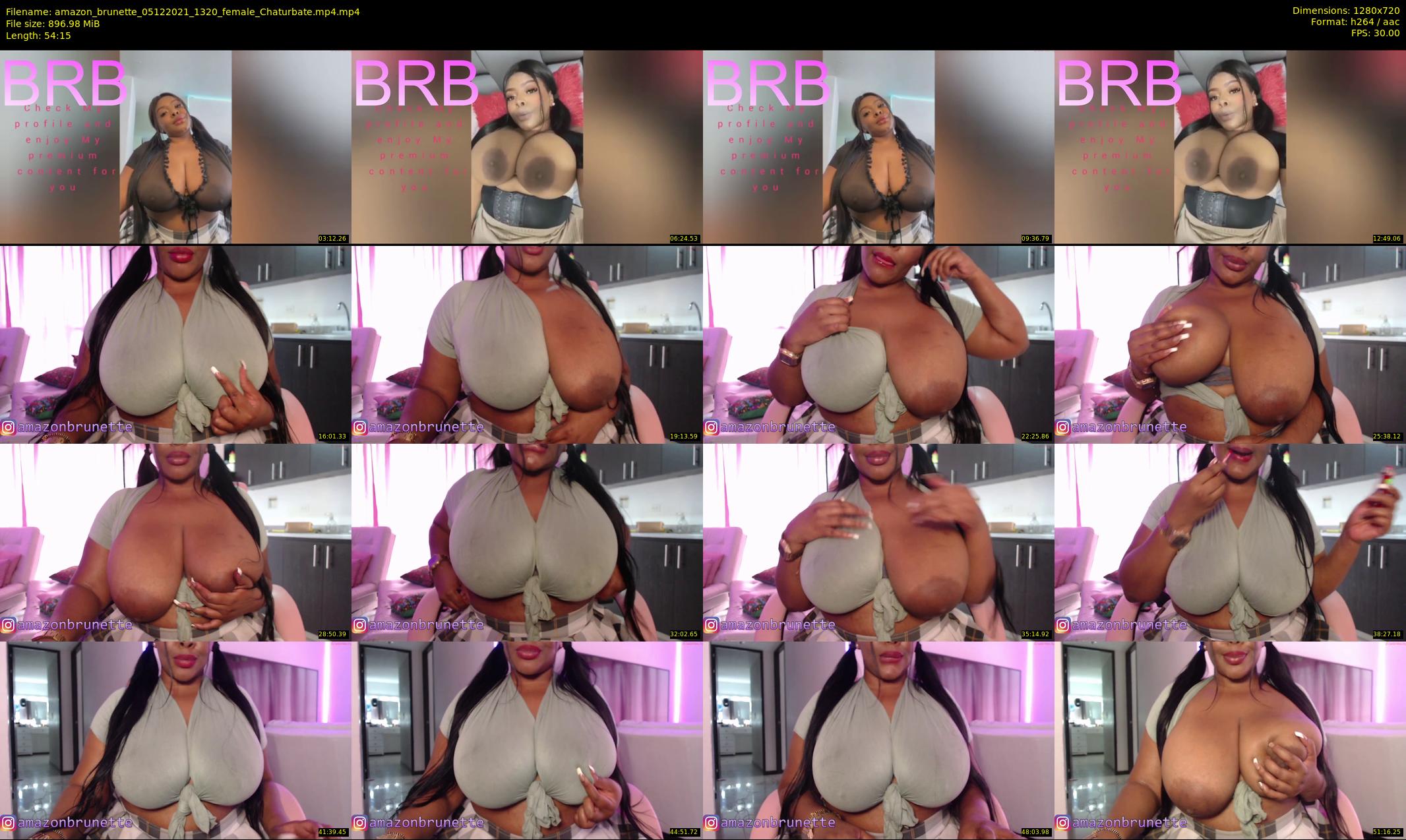 amazon_brunette — 55 minute Chaturbate female cam show recording, 720p, Dec 5, 2021