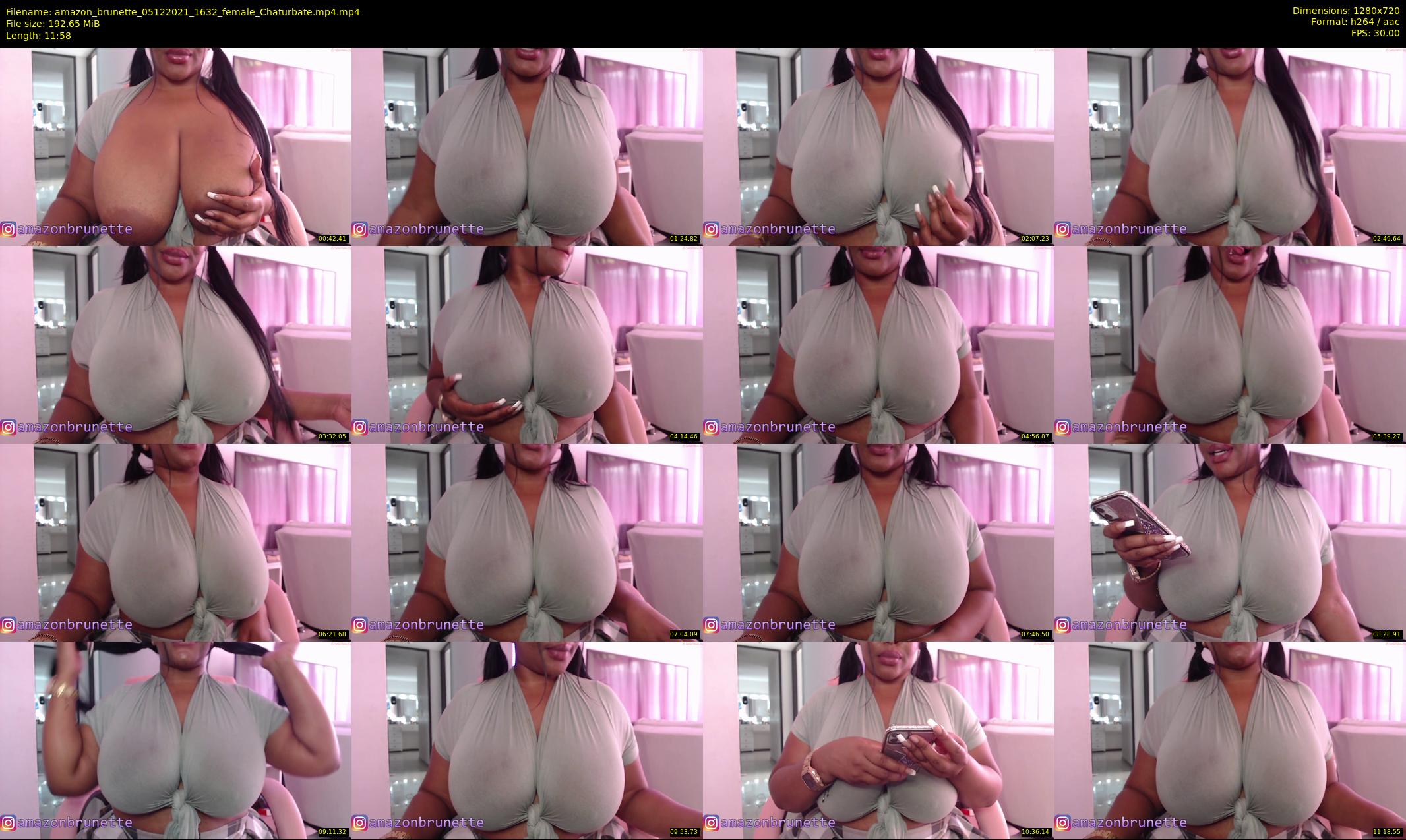 amazon_brunette — 12 minute Chaturbate female cam show recording, 720p, Dec 5, 2021
