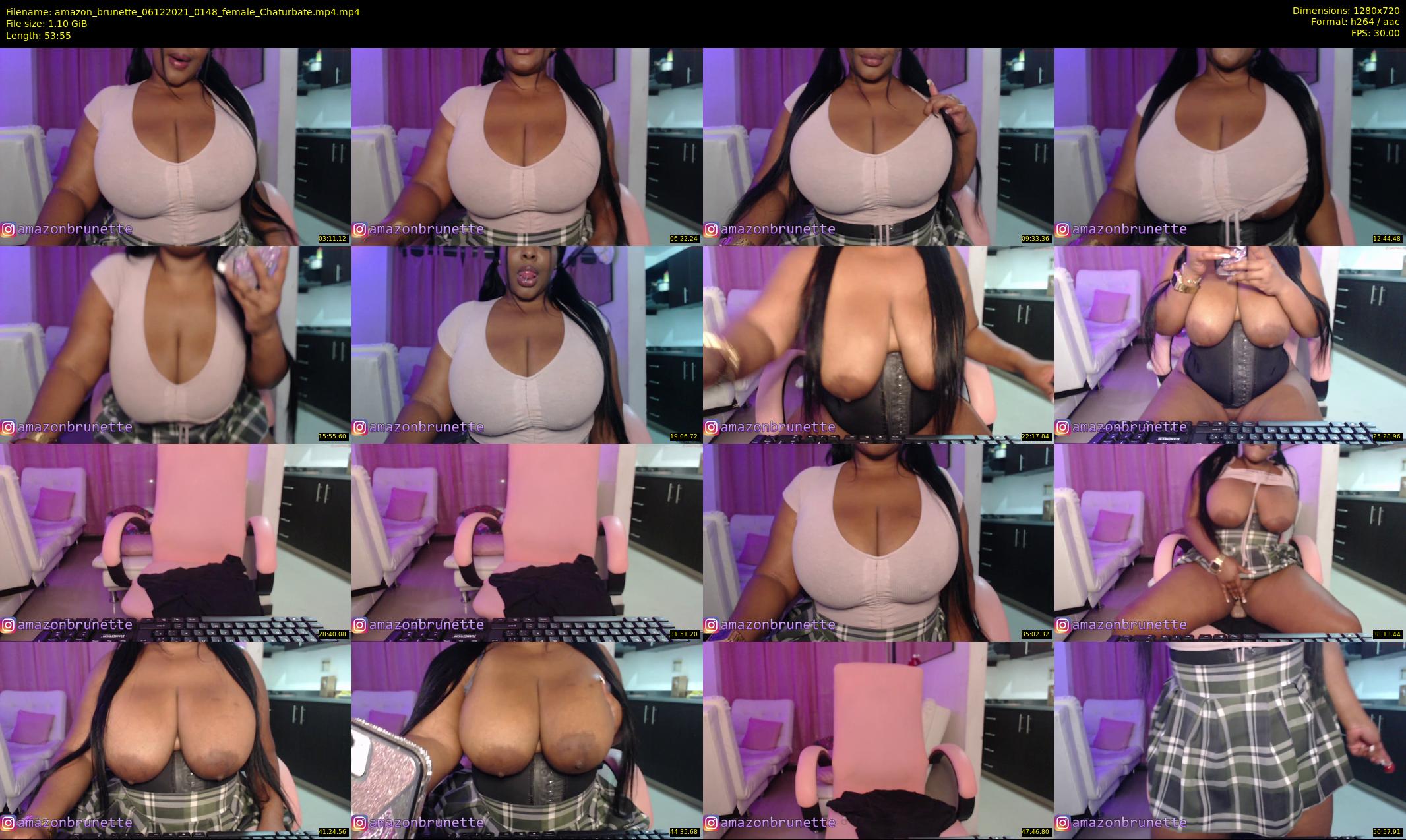 amazon_brunette — 54 minute Chaturbate female cam show recording, 720p, Dec 6, 2021