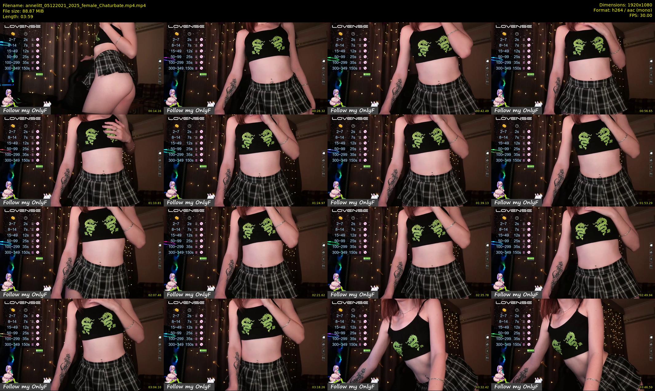 annelitt — 4 minute Chaturbate female cam show recording, 1080p, Dec 5, 2021