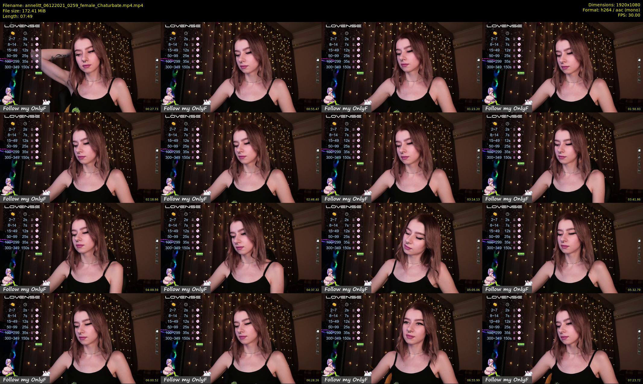 annelitt — 8 minute Chaturbate female cam show recording, 1080p, Dec 6, 2021